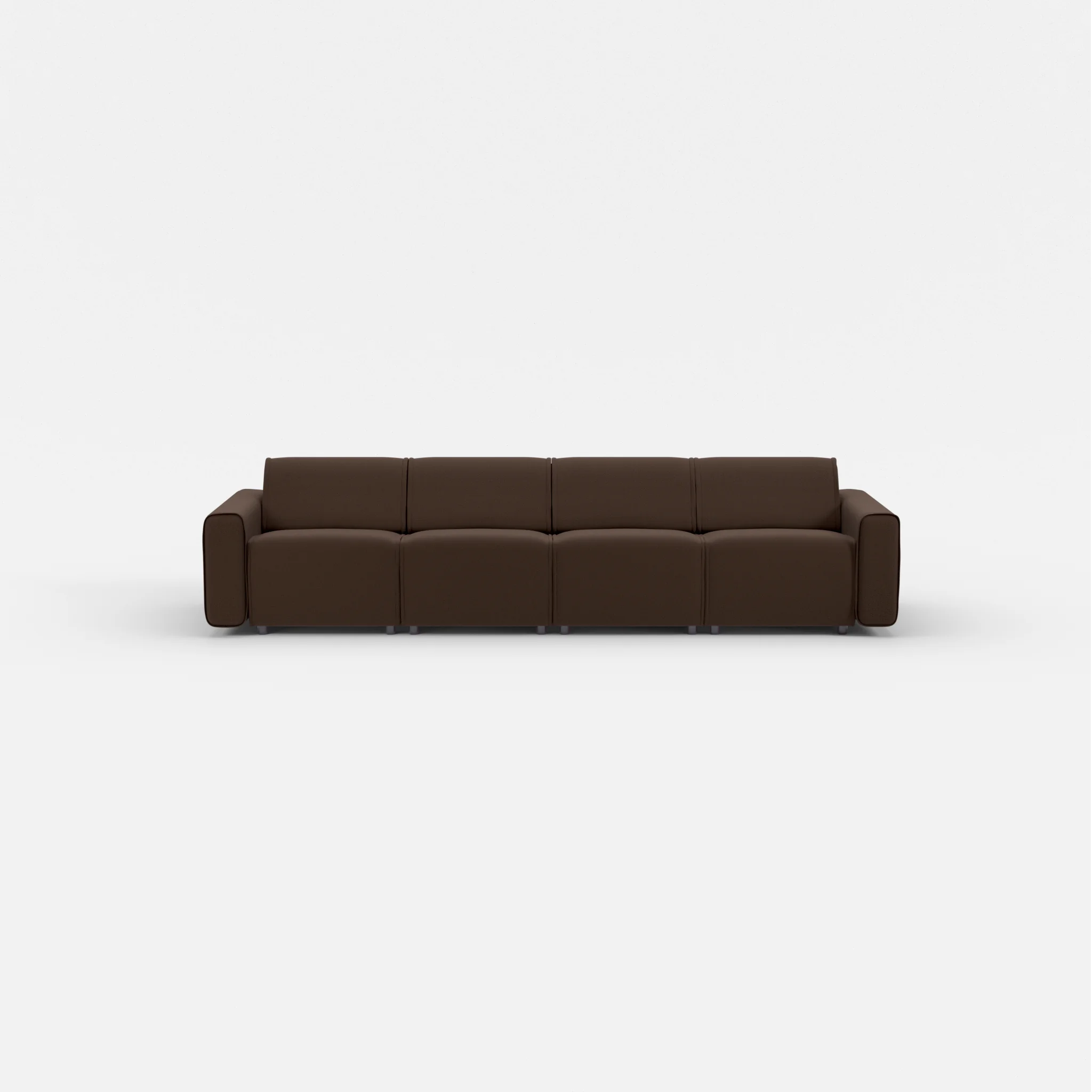 4 Sitzer Sofa Belleform mit breiter Armlehne 1 nabucco2022 in Dunkelbraun von vorne