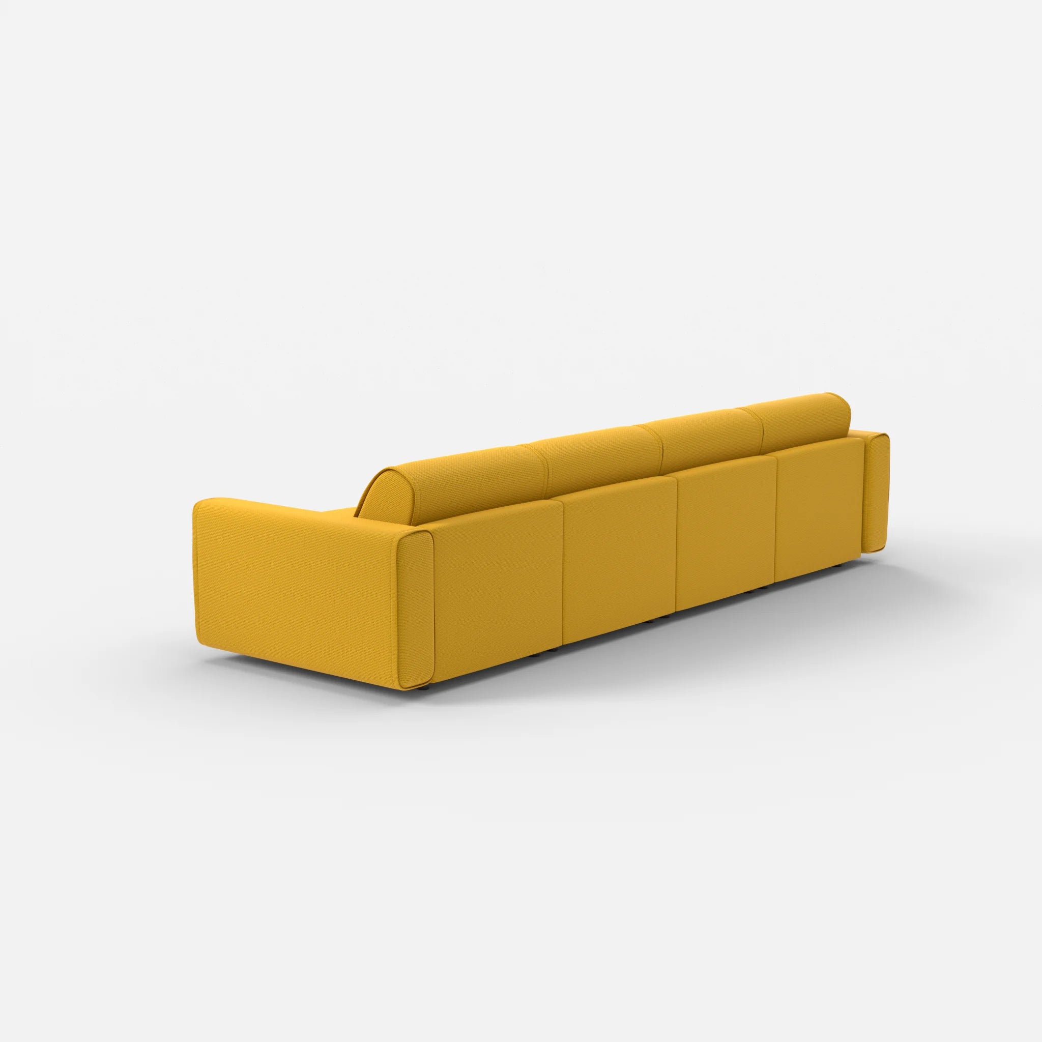 4 Sitzer Sofa Belleform mit breiter Armlehne 1 nabucco3019 in Curry von hinten