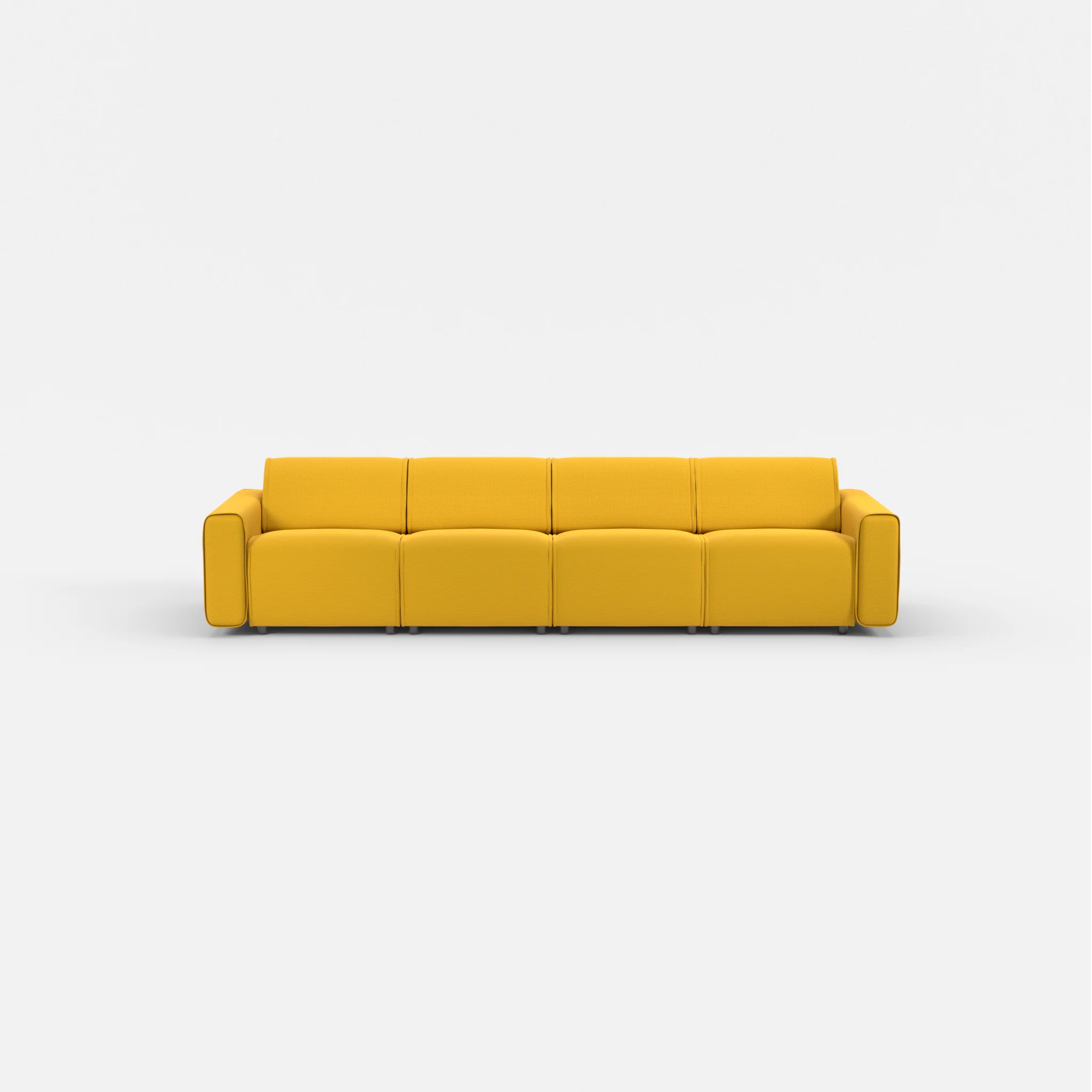4 Sitzer Sofa Belleform mit breiter Armlehne 1 nabucco3019 in Curry von vorne