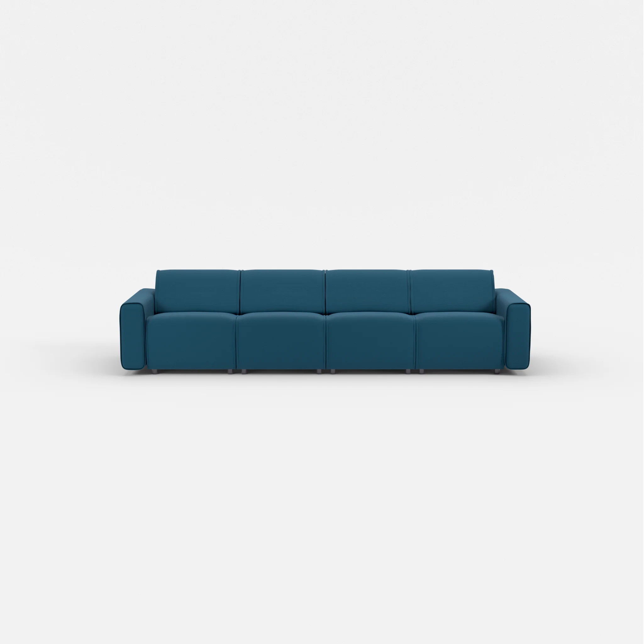 4 Sitzer Sofa Belleform mit breiter Armlehne 1 nabucco6075 in Blau von vorne