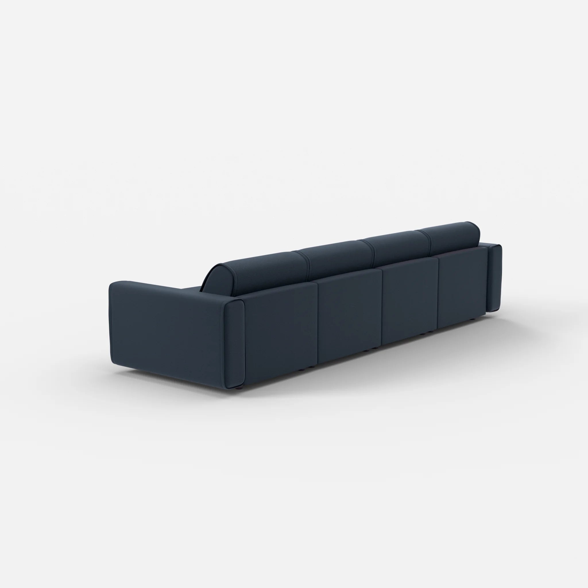 4 Sitzer Sofa Belleform mit breiter Armlehne 1 nabucco6098 in Dunkelblau von hinten