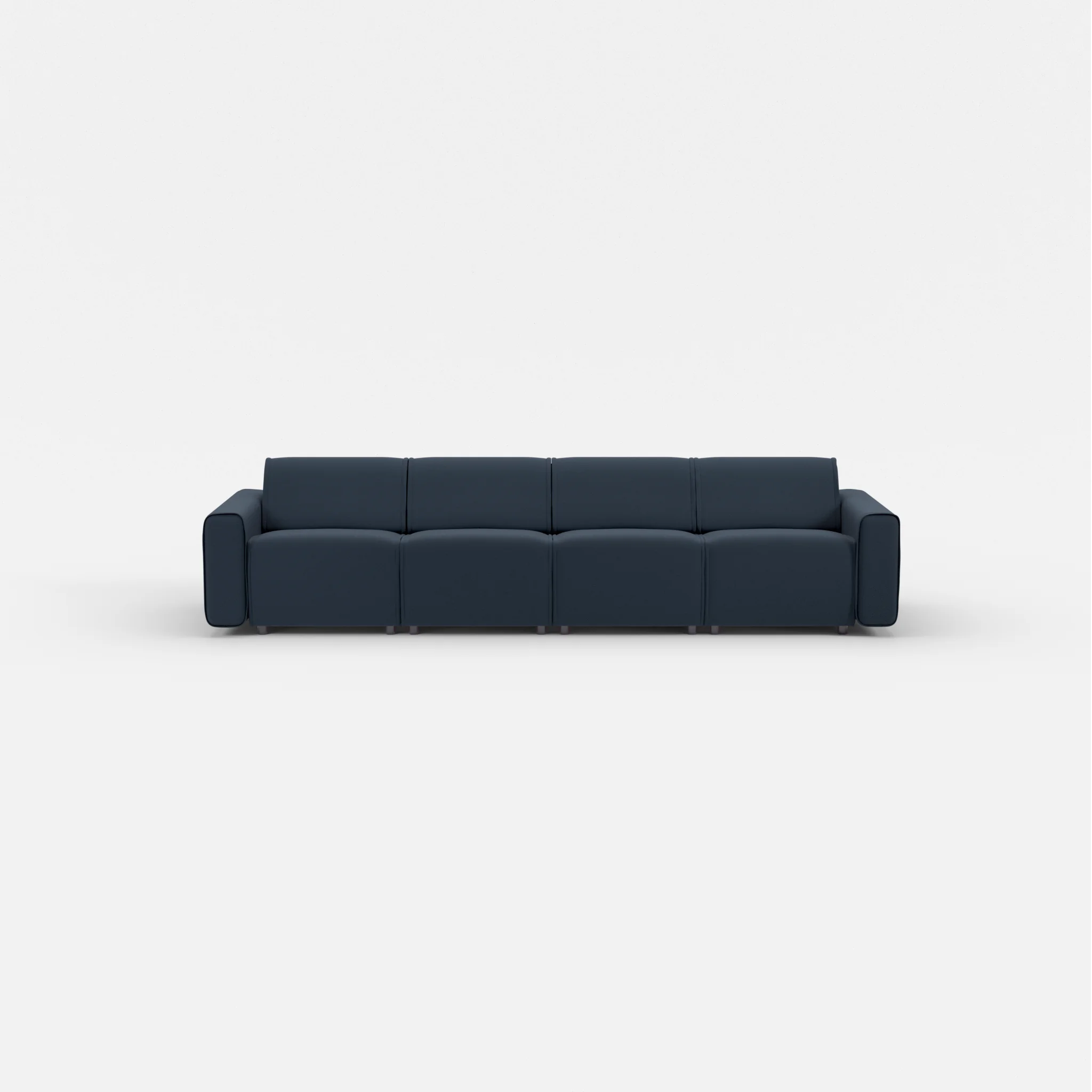 4 Sitzer Sofa Belleform mit breiter Armlehne 1 nabucco6098 in Dunkelblau von vorne
