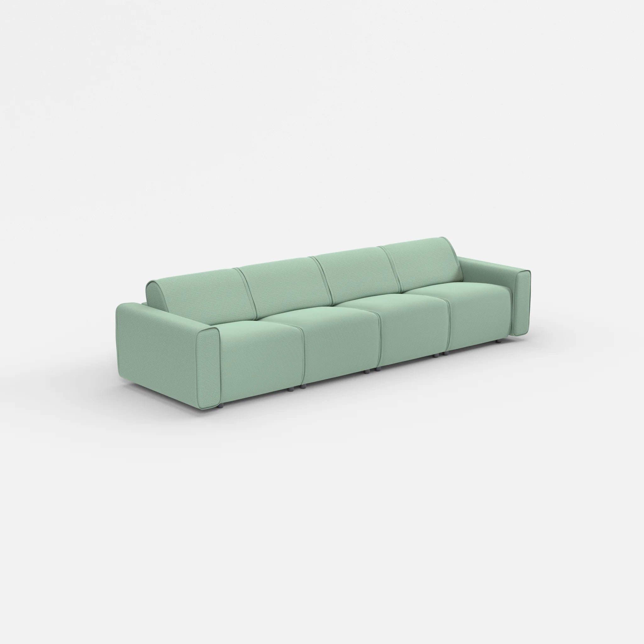 4 Sitzer Sofa Belleform mit breiter Armlehne 1 nabucco7030 in Türkis von der Seite