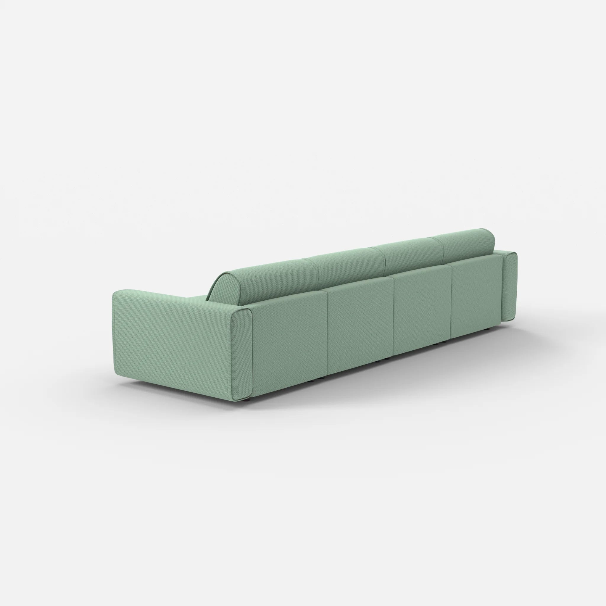 4 Sitzer Sofa Belleform mit breiter Armlehne 1 nabucco7030 in Türkis von hinten