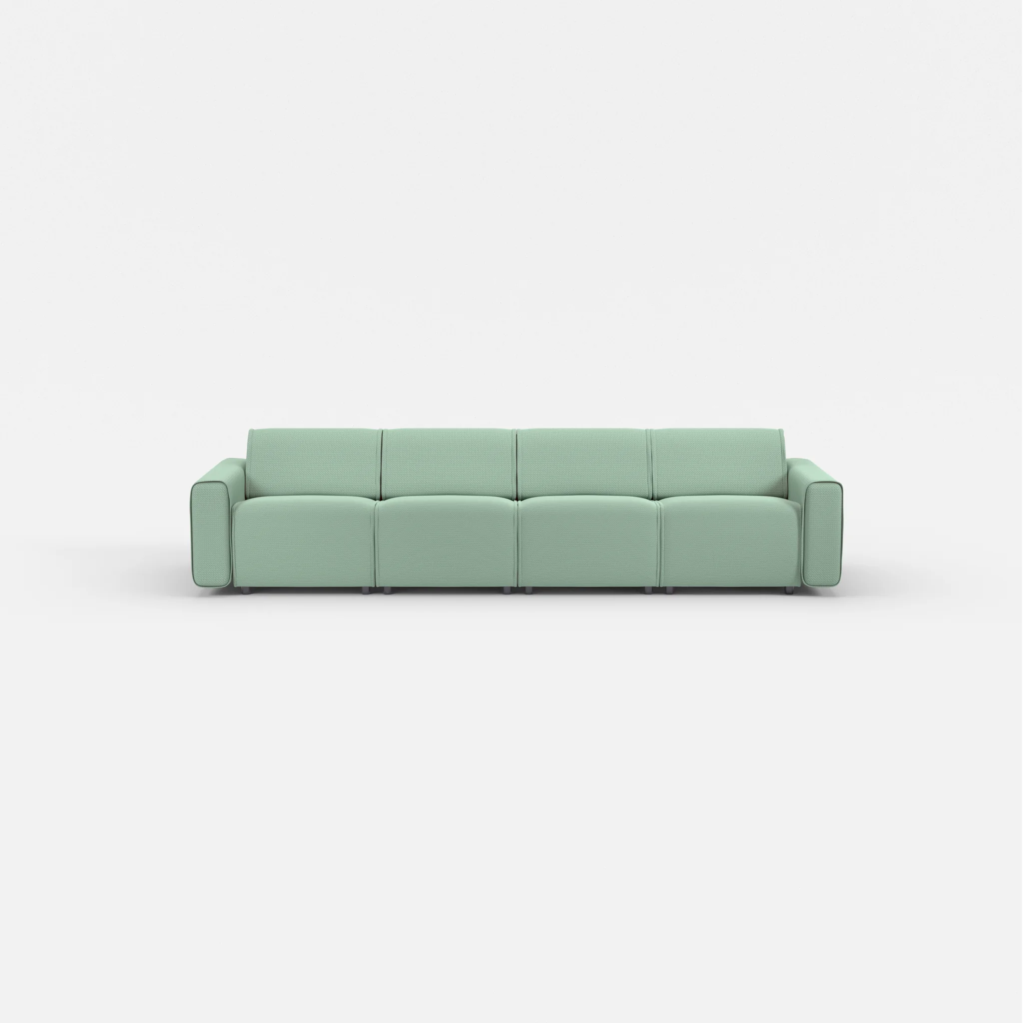 4 Sitzer Sofa Belleform mit breiter Armlehne 1 nabucco7030 in Türkis von vorne