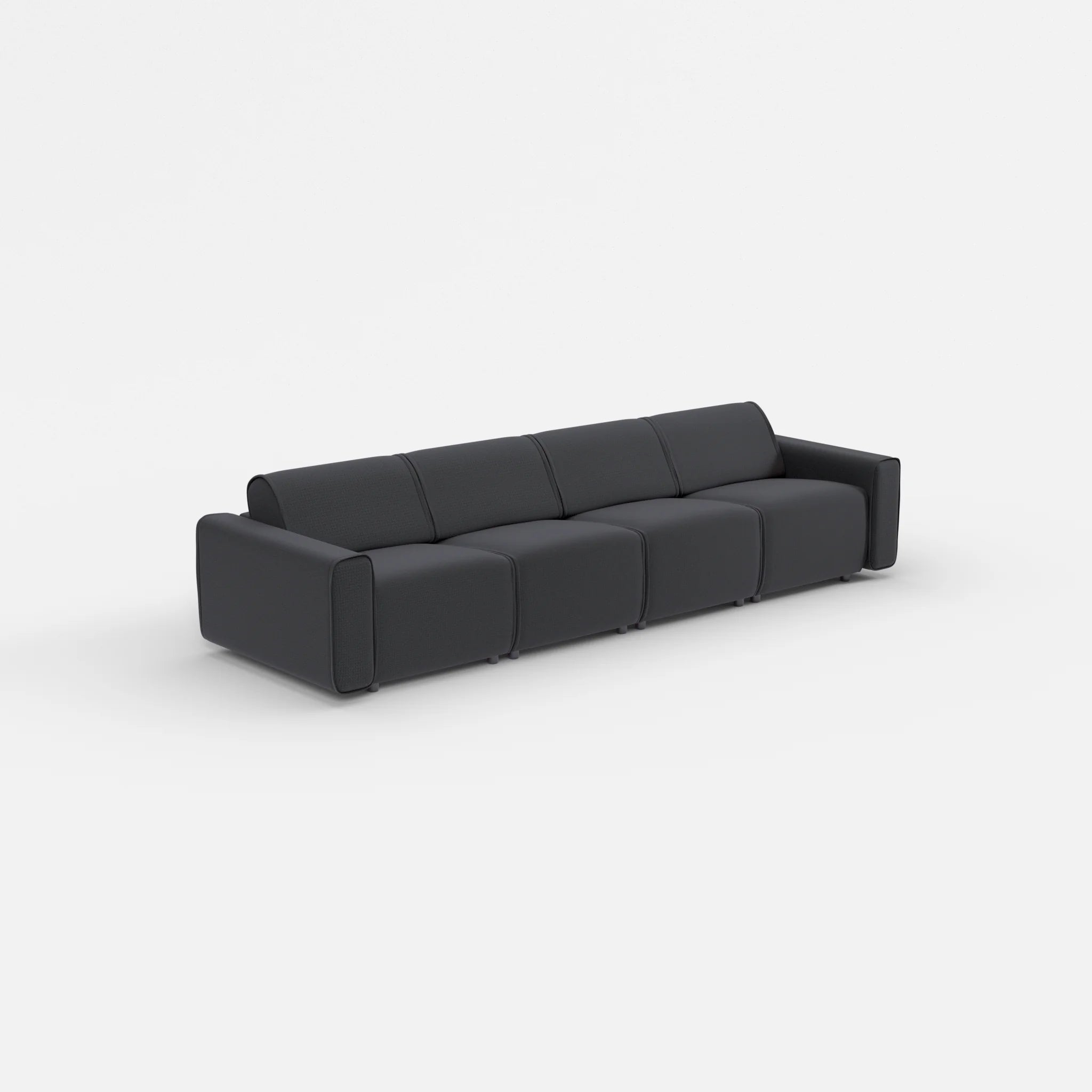 4 Sitzer Sofa Belleform mit breiter Armlehne 1 nabucco8019 in Anthrazit von der Seite