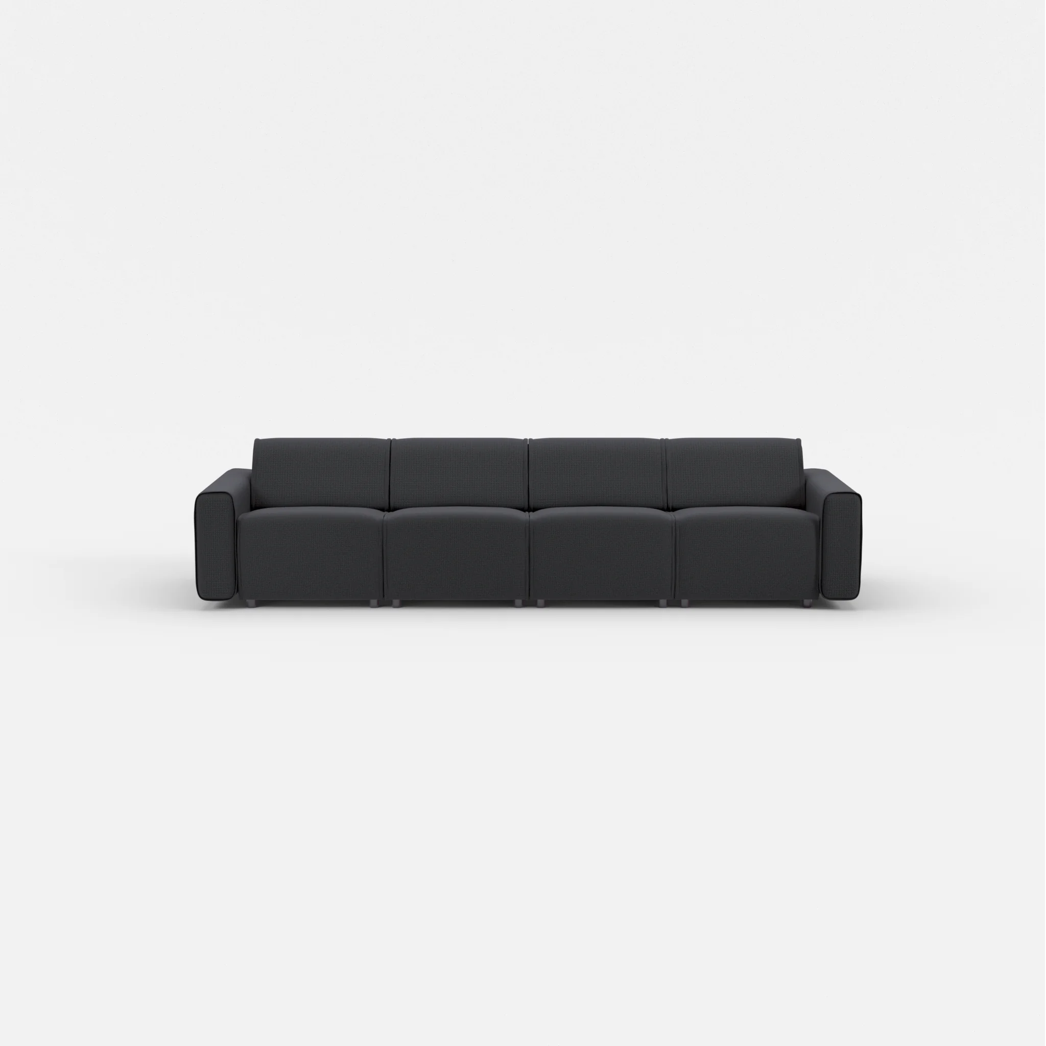 4 Sitzer Sofa Belleform mit breiter Armlehne 1 nabucco8019 in Anthrazit von vorne