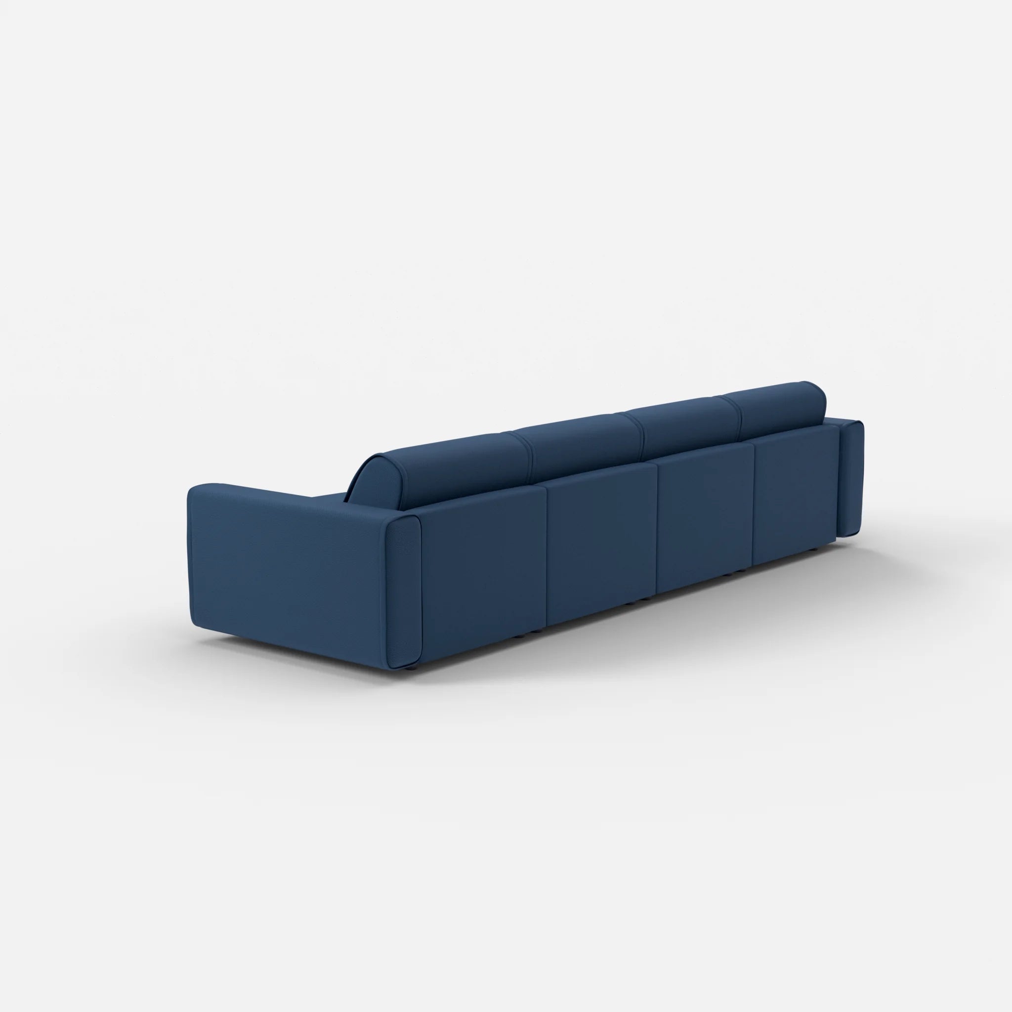 4 Sitzer Sofa Belleform mit breiter Armlehne 1 novumamur in Navy von hinten