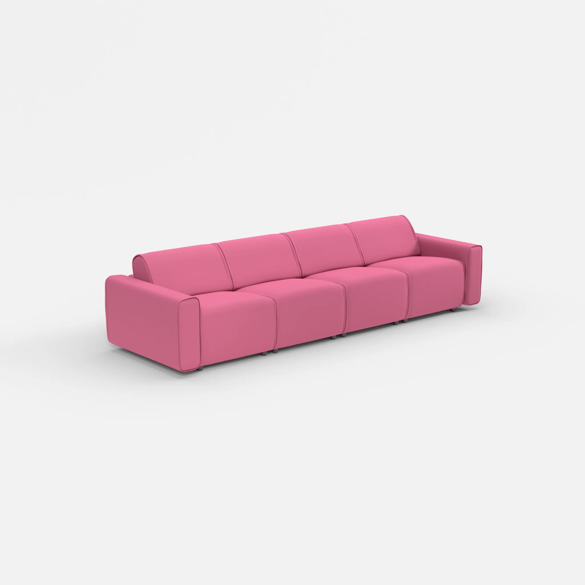 4 Sitzer Sofa Belleform mit breiter Armlehne 1 novumlitchi in Violett von der Seite