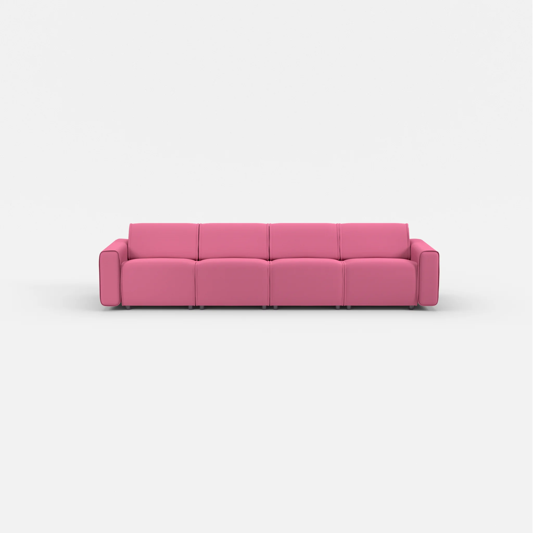 4 Sitzer Sofa Belleform mit breiter Armlehne 1 novumlitchi in Violett von vorne