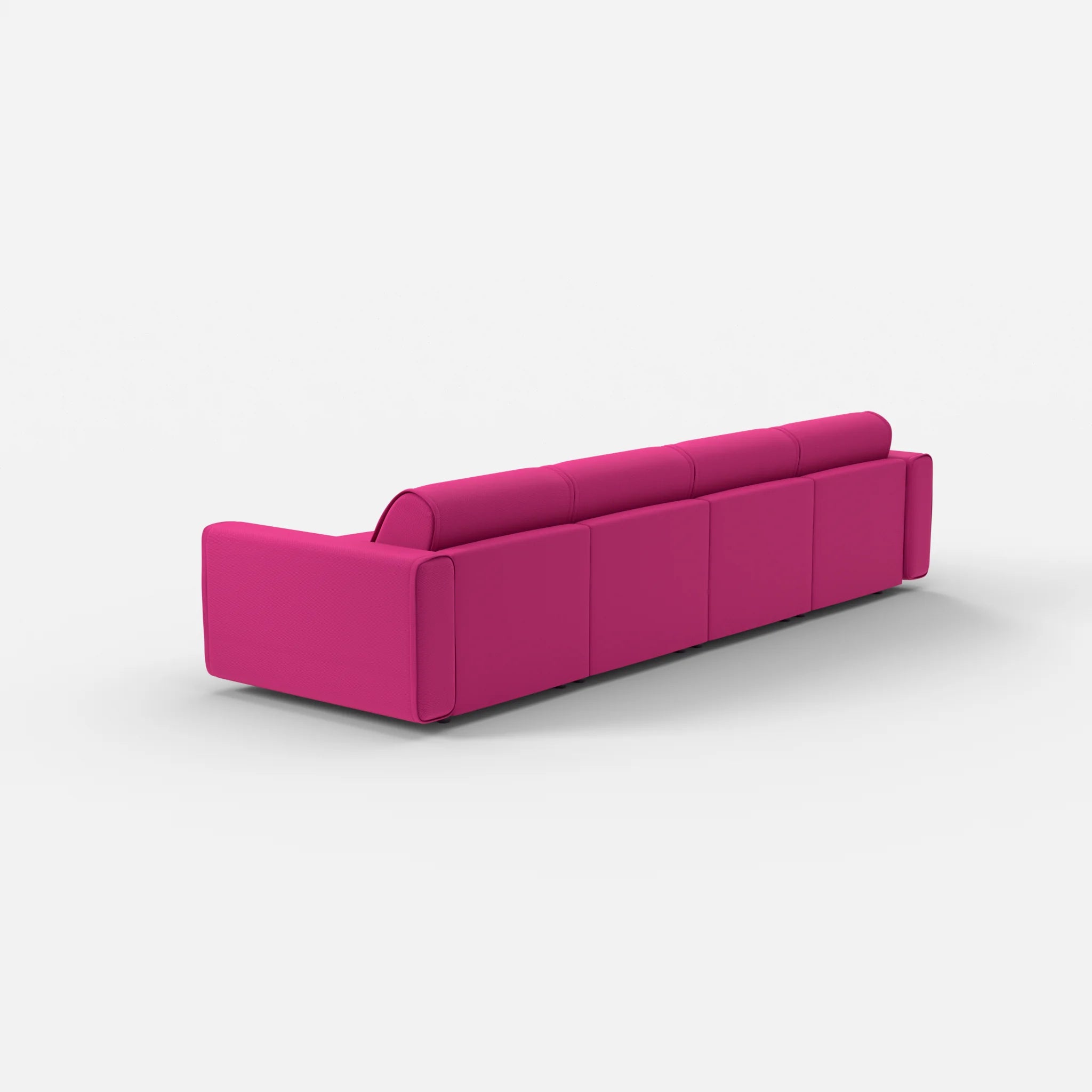 4 Sitzer Sofa Belleform mit breiter Armlehne 1 novummagenta in Magenta von hinten