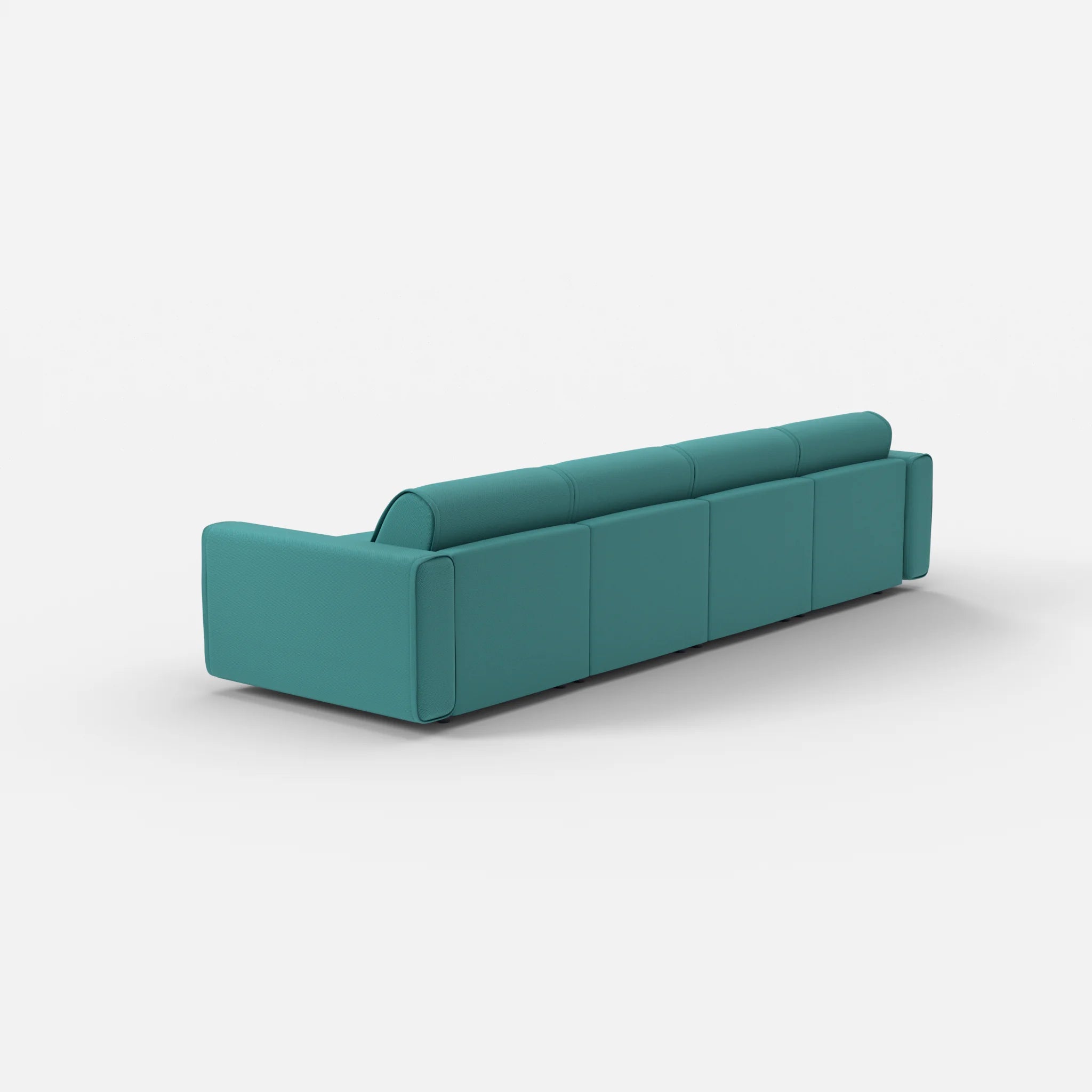 4 Sitzer Sofa Belleform mit breiter Armlehne 1 novumprisma in Türkis von hinten
