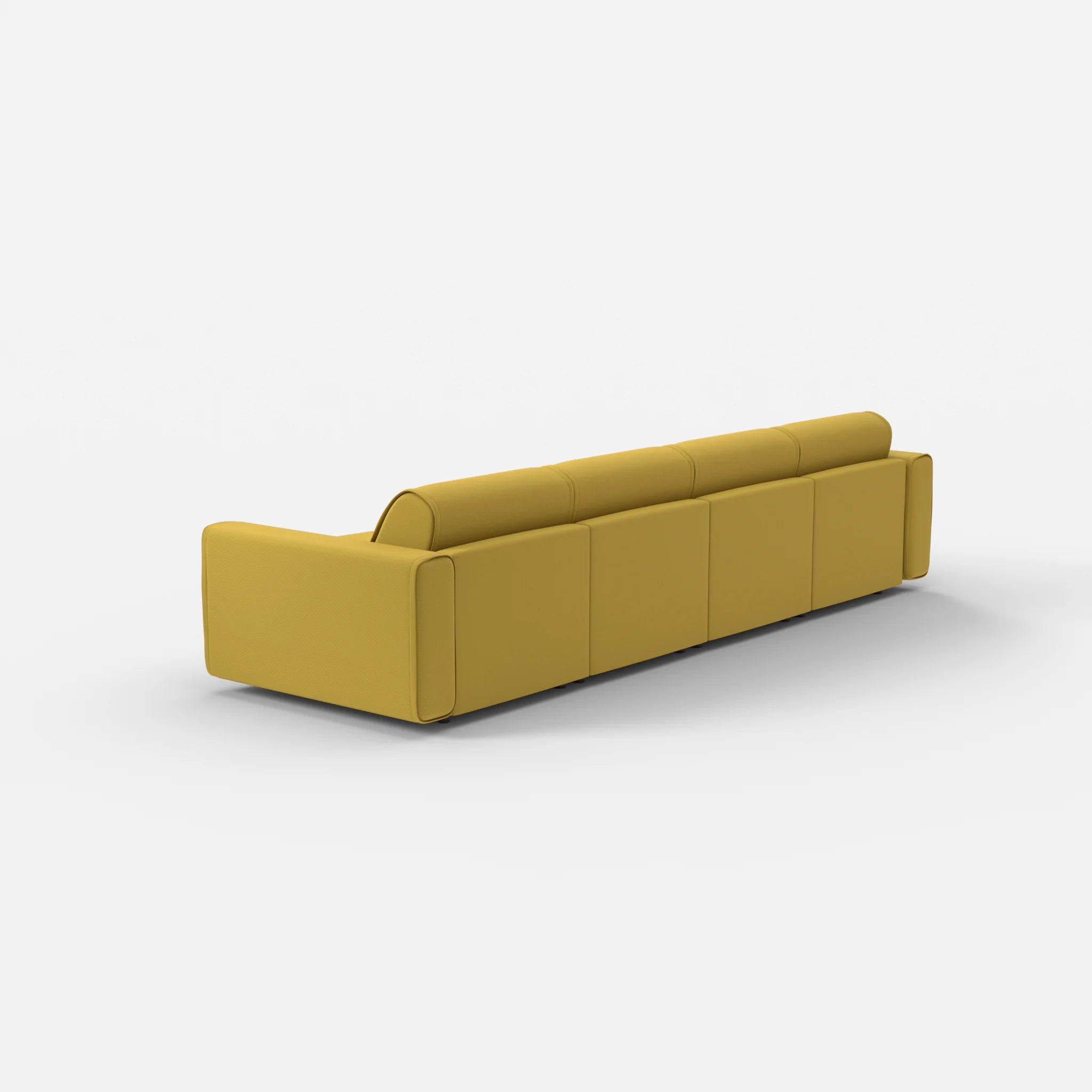 4 Sitzer Sofa Belleform mit breiter Armlehne 1 novumtivoli in Hellgrün von hinten