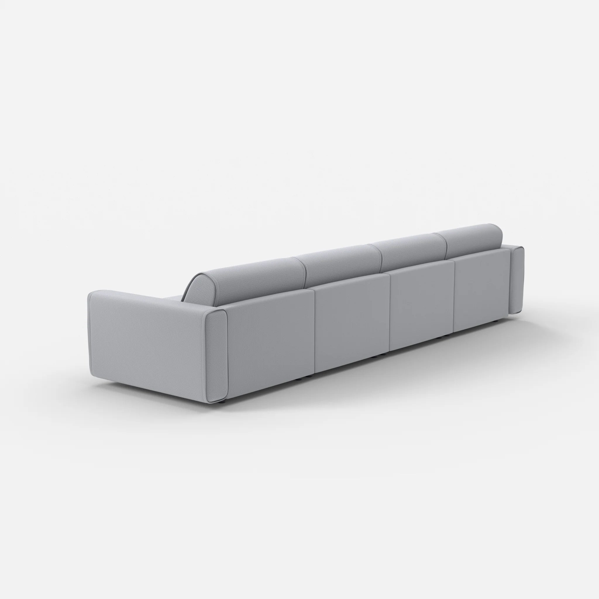 4 Sitzer Sofa Belleform mit breiter Armlehne 2 credochalk in Hellgrau von hinten