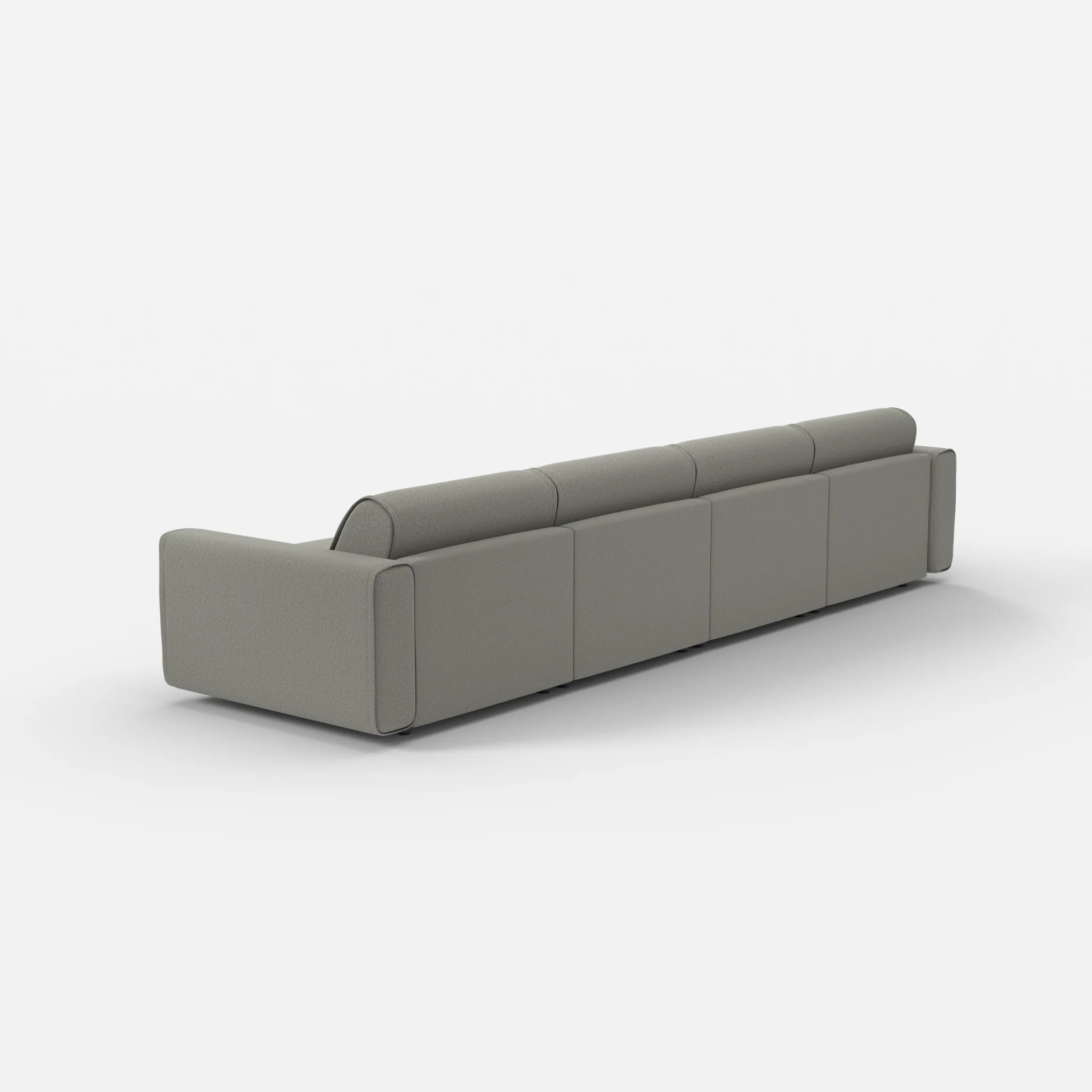 4 Sitzer Sofa Belleform mit breiter Armlehne 2 dama0003 in Mittelgrau von hinten