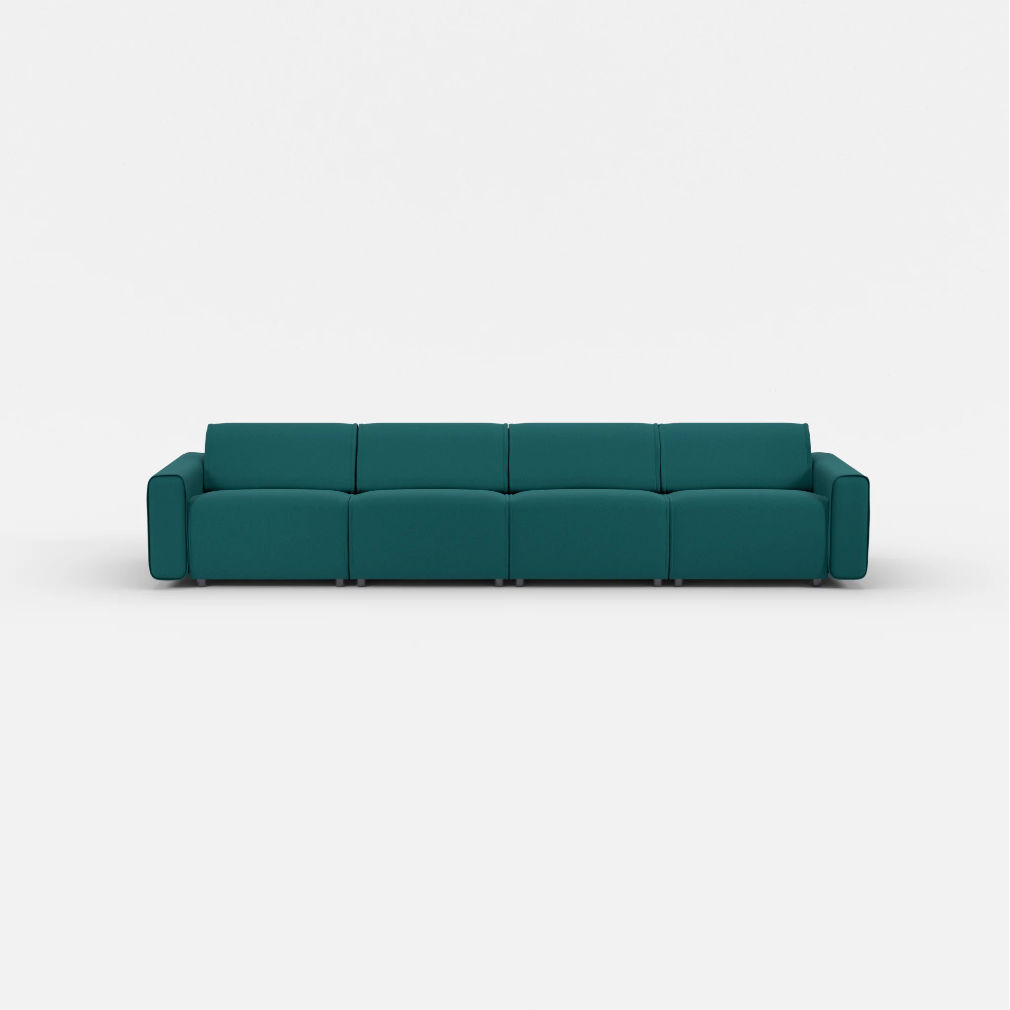 4 Sitzer Sofa Belleform mit breiter Armlehne 2 dama0018 in Türkis von vorne