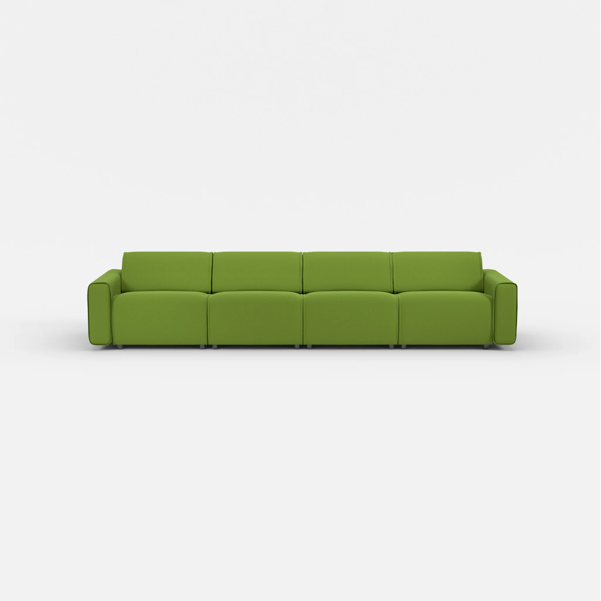 4 Sitzer Sofa Belleform mit breiter Armlehne 2 dama0027 in Grün von vorne
