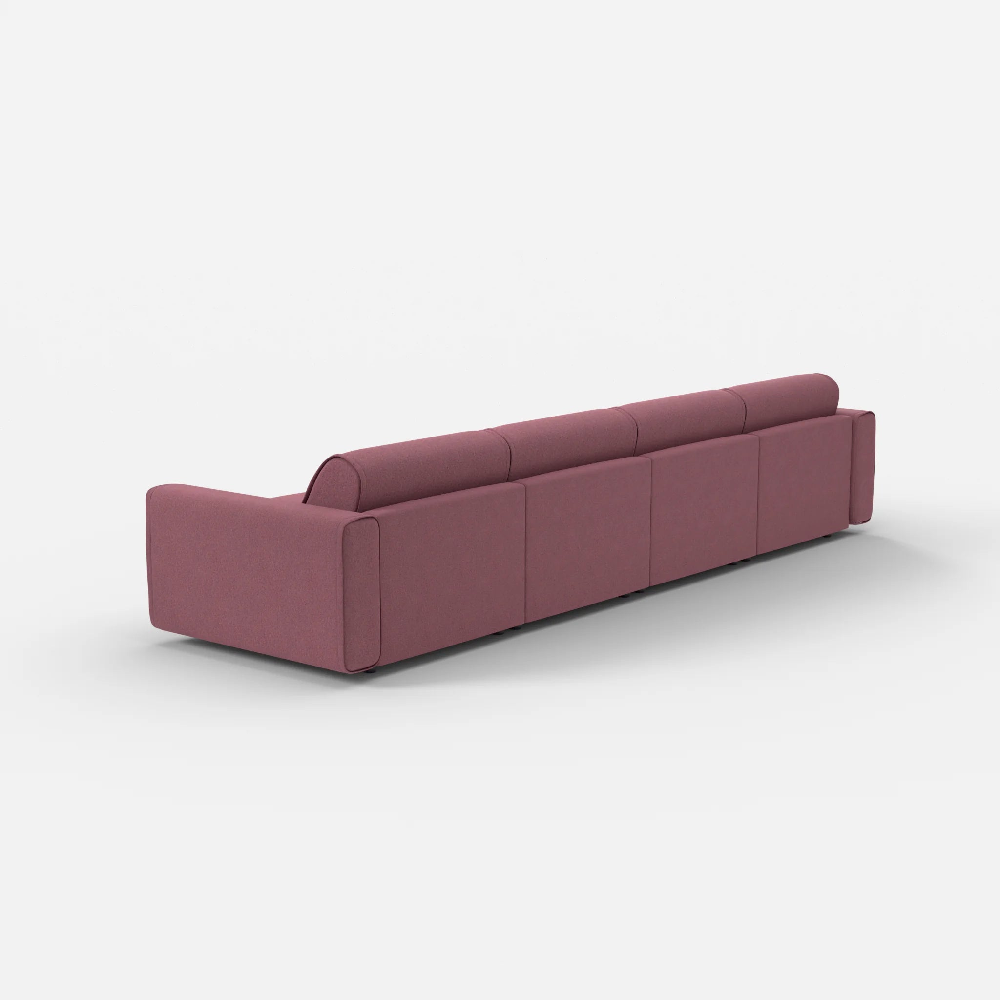 4 Sitzer Sofa Belleform mit breiter Armlehne 2 dama0041 in Violett von hinten