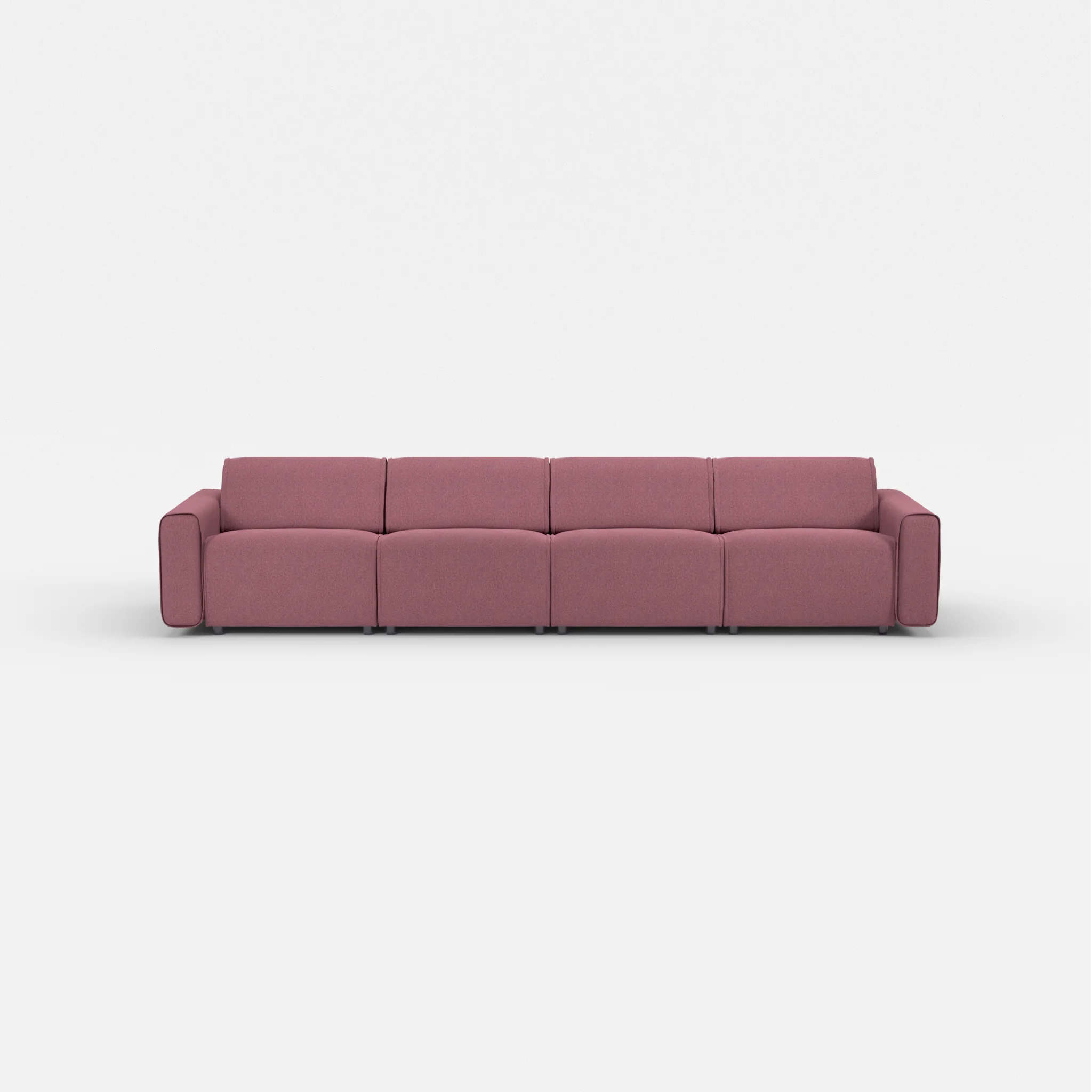 4 Sitzer Sofa Belleform mit breiter Armlehne 2 dama0041 in Violett von vorne