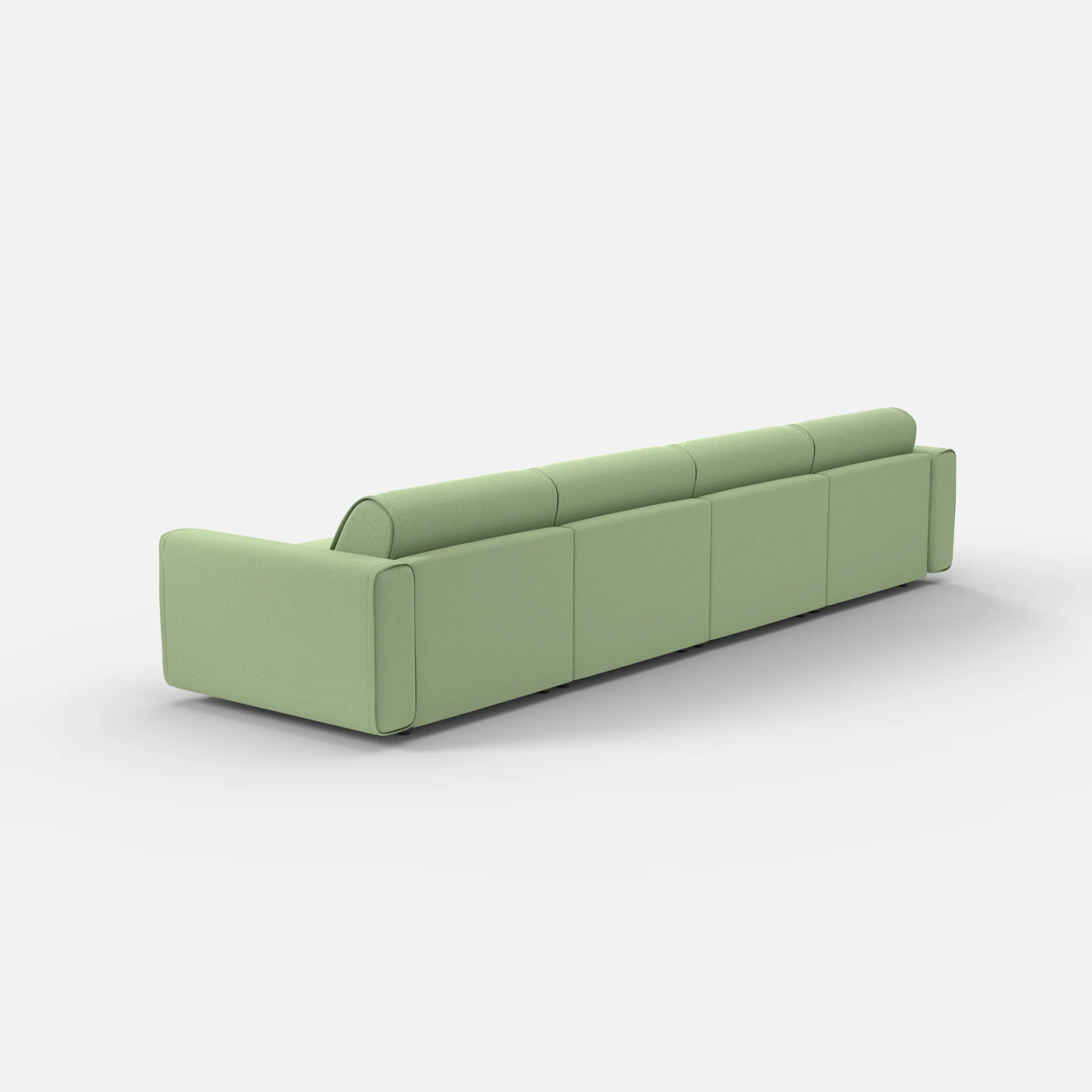 4 Sitzer Sofa Belleform mit breiter Armlehne 2 dama0042 in Hellgrün von hinten