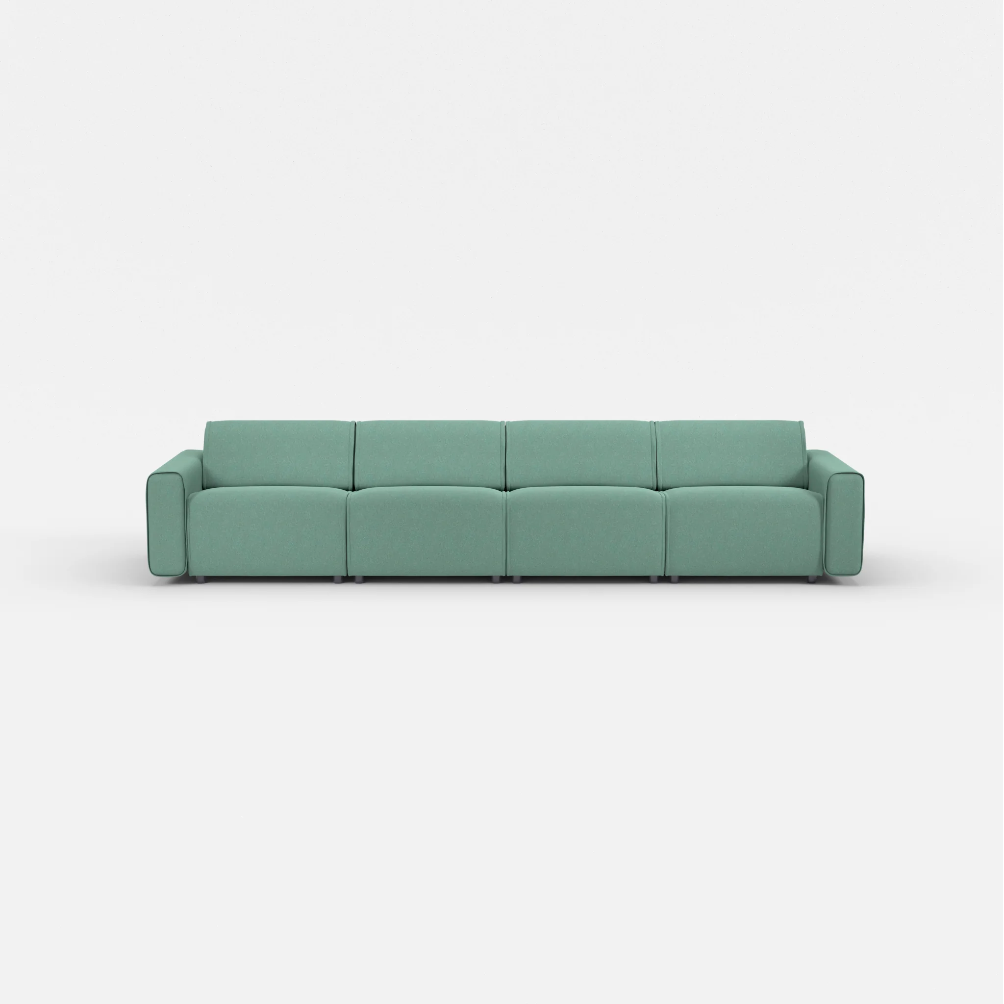 4 Sitzer Sofa Belleform mit breiter Armlehne 2 dama0045 in Türkis von vorne