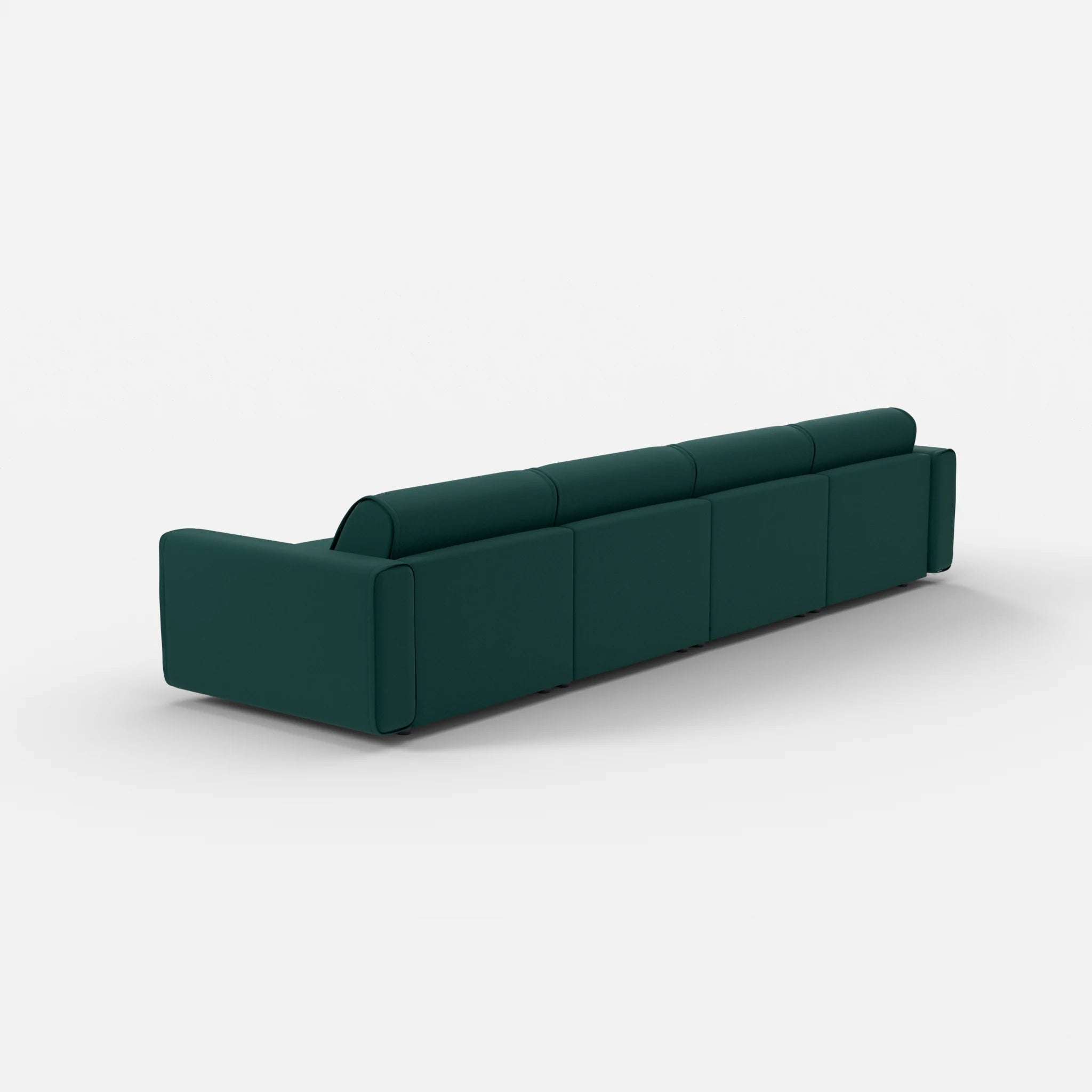 4 Sitzer Sofa Belleform mit breiter Armlehne 2 dama0073 in Petrol von hinten