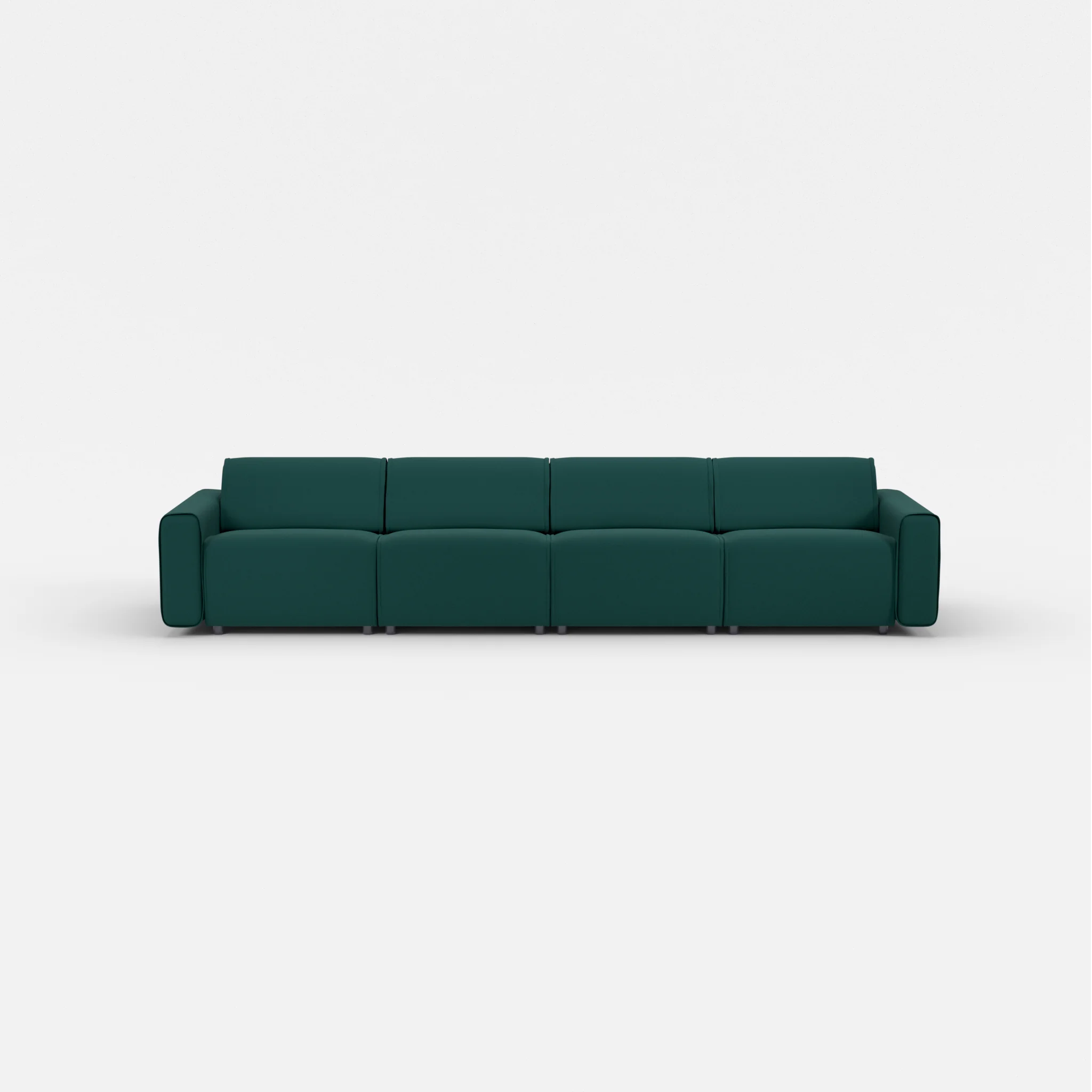 4 Sitzer Sofa Belleform mit breiter Armlehne 2 dama0073 in Petrol von vorne