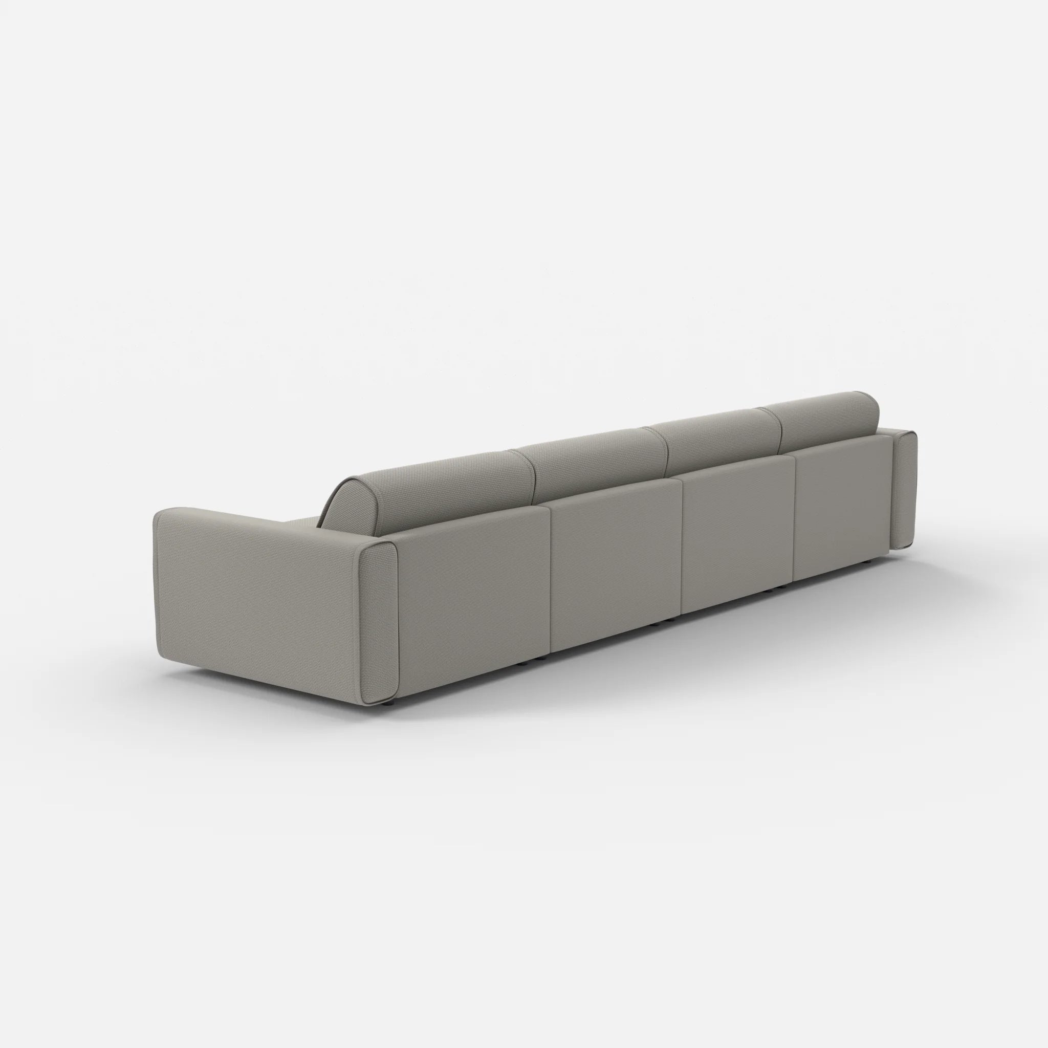 4 Sitzer Sofa Belleform mit breiter Armlehne 2 nabucco1003 in Hellgrau von hinten