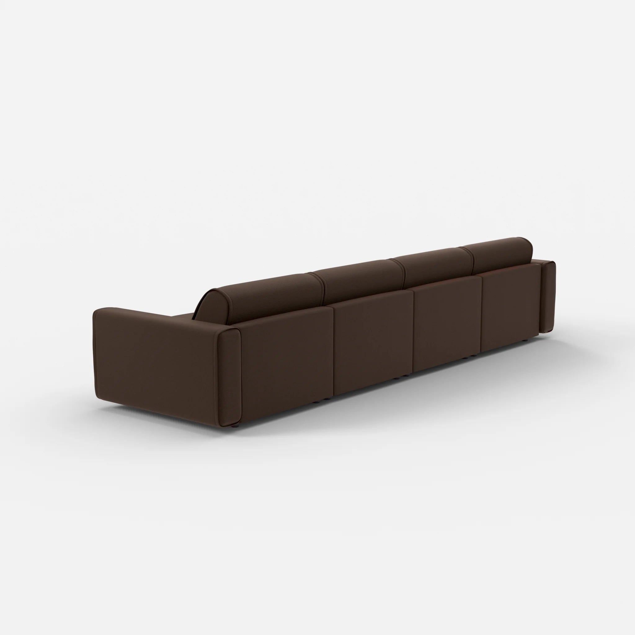 4 Sitzer Sofa Belleform mit breiter Armlehne 2 nabucco2022 in Dunkelbraun von hinten