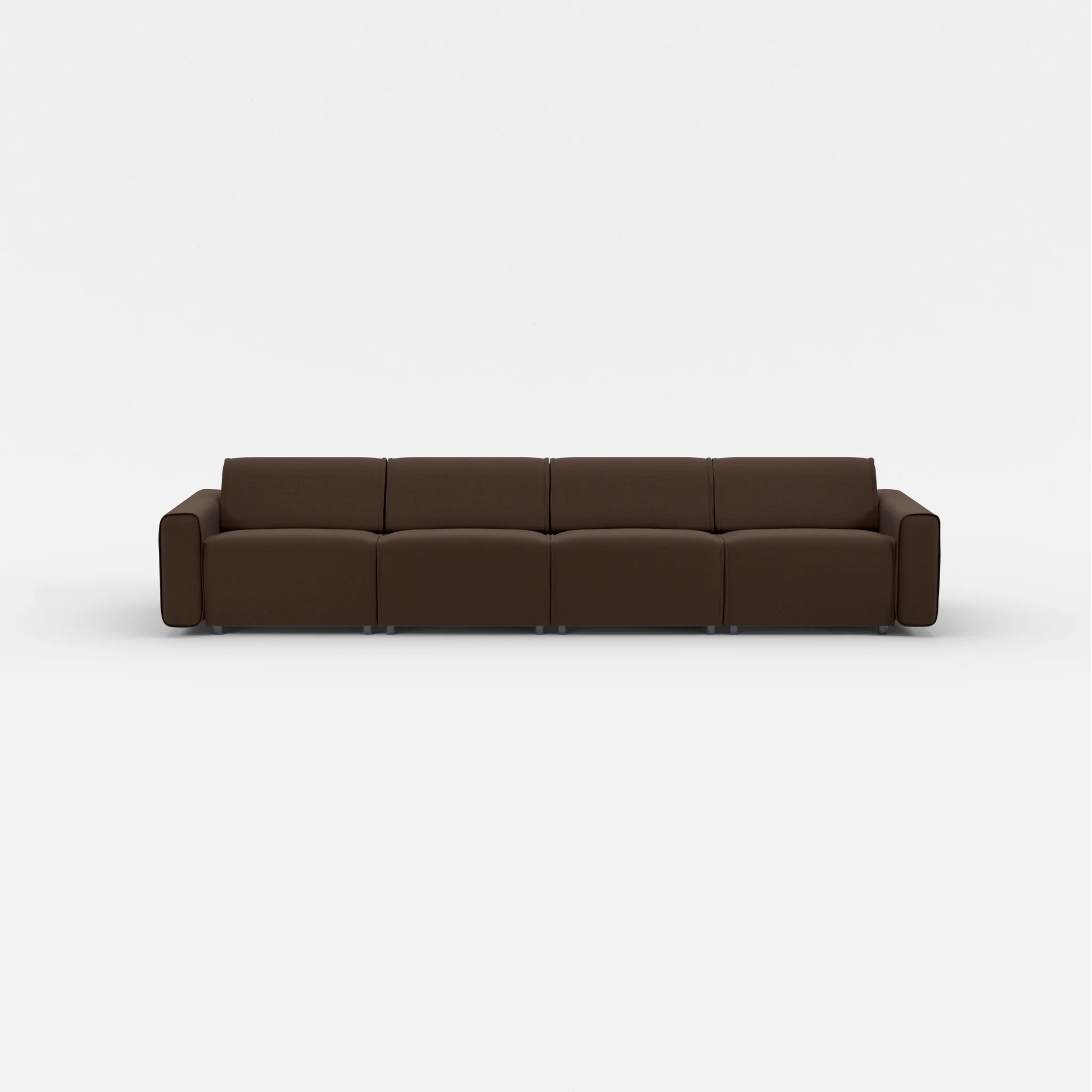 4 Sitzer Sofa Belleform mit breiter Armlehne 2 nabucco2022 in Dunkelbraun von vorne