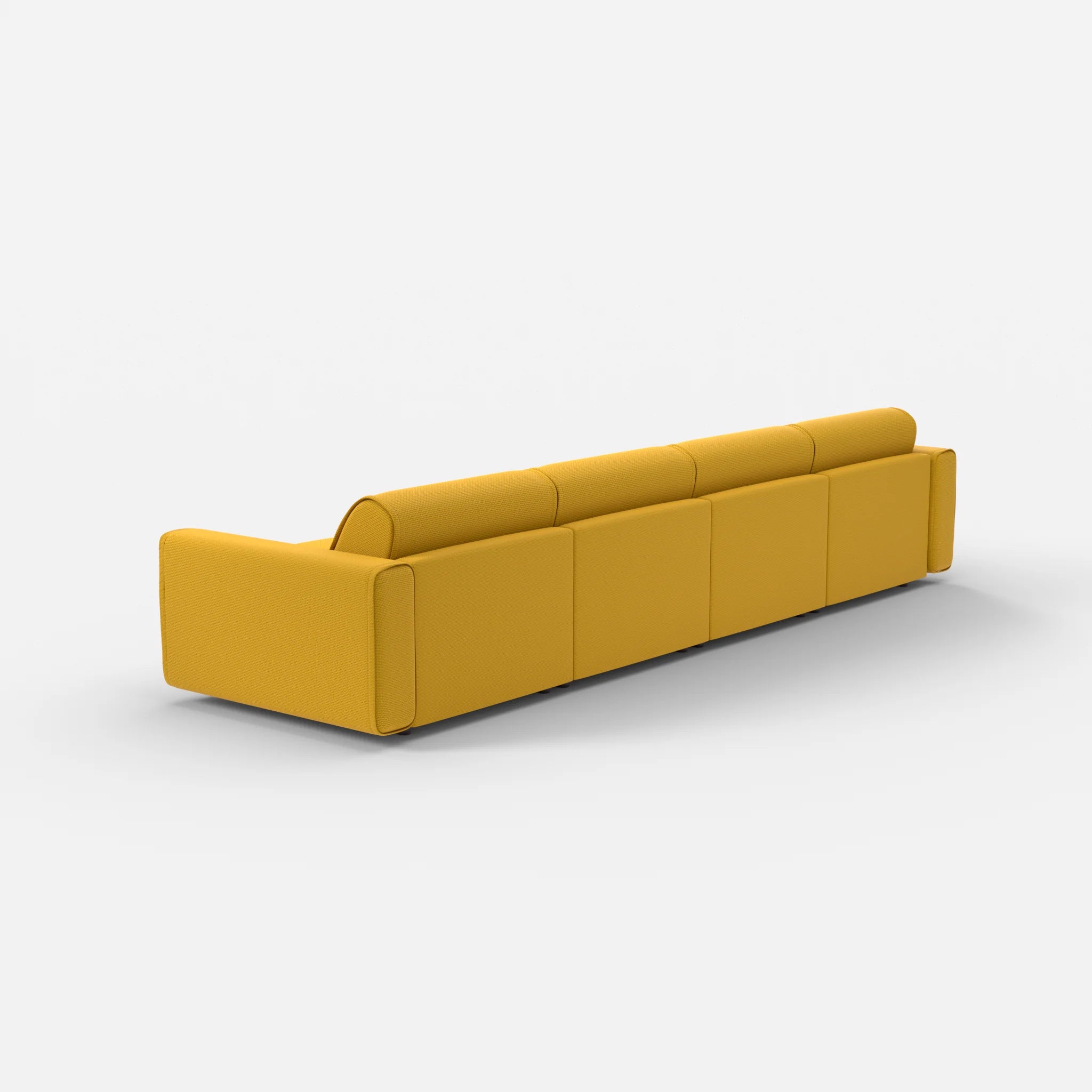 4 Sitzer Sofa Belleform mit breiter Armlehne 2 nabucco3019 in Curry von hinten