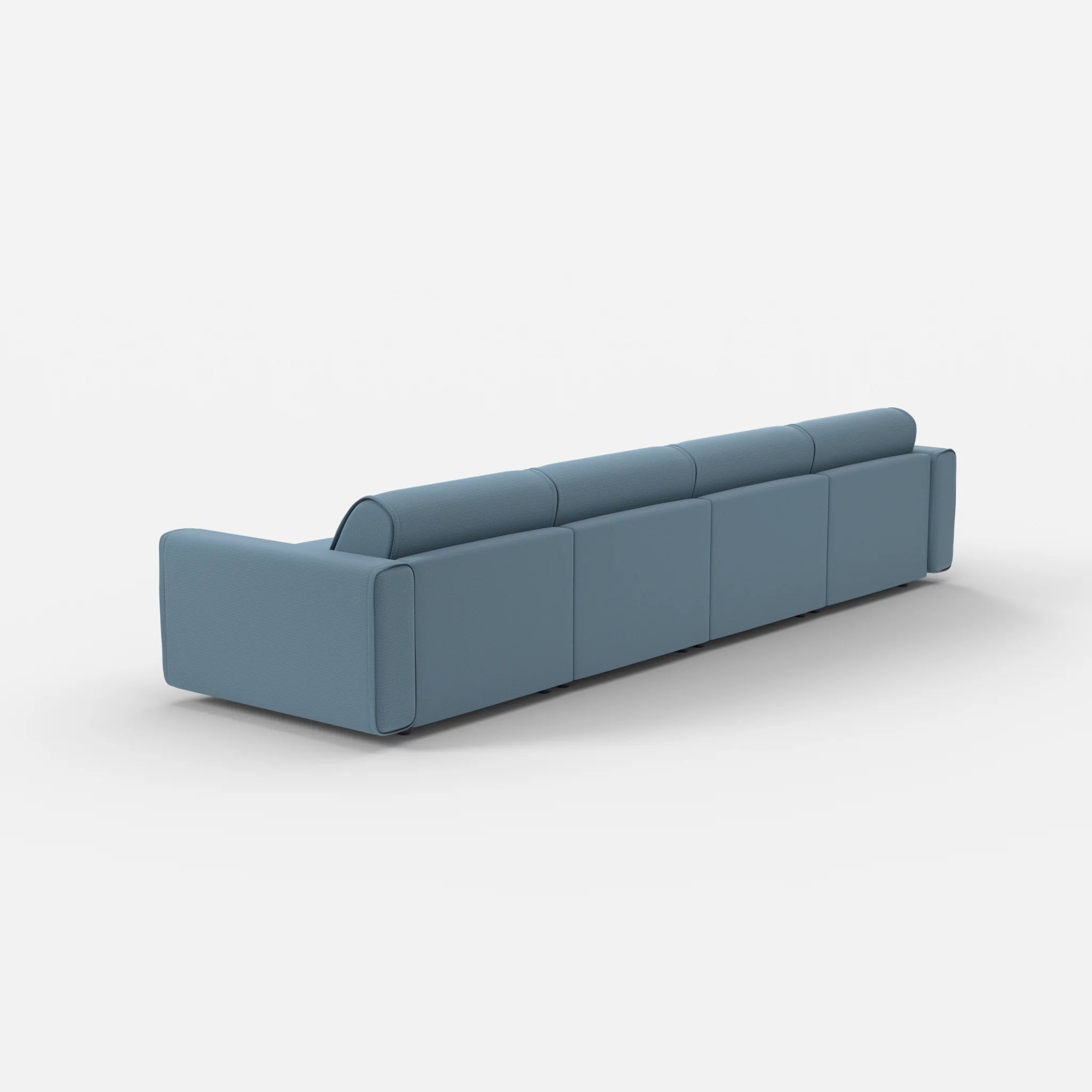4 Sitzer Sofa Belleform mit breiter Armlehne 2 nabucco6043 in Blau von hinten