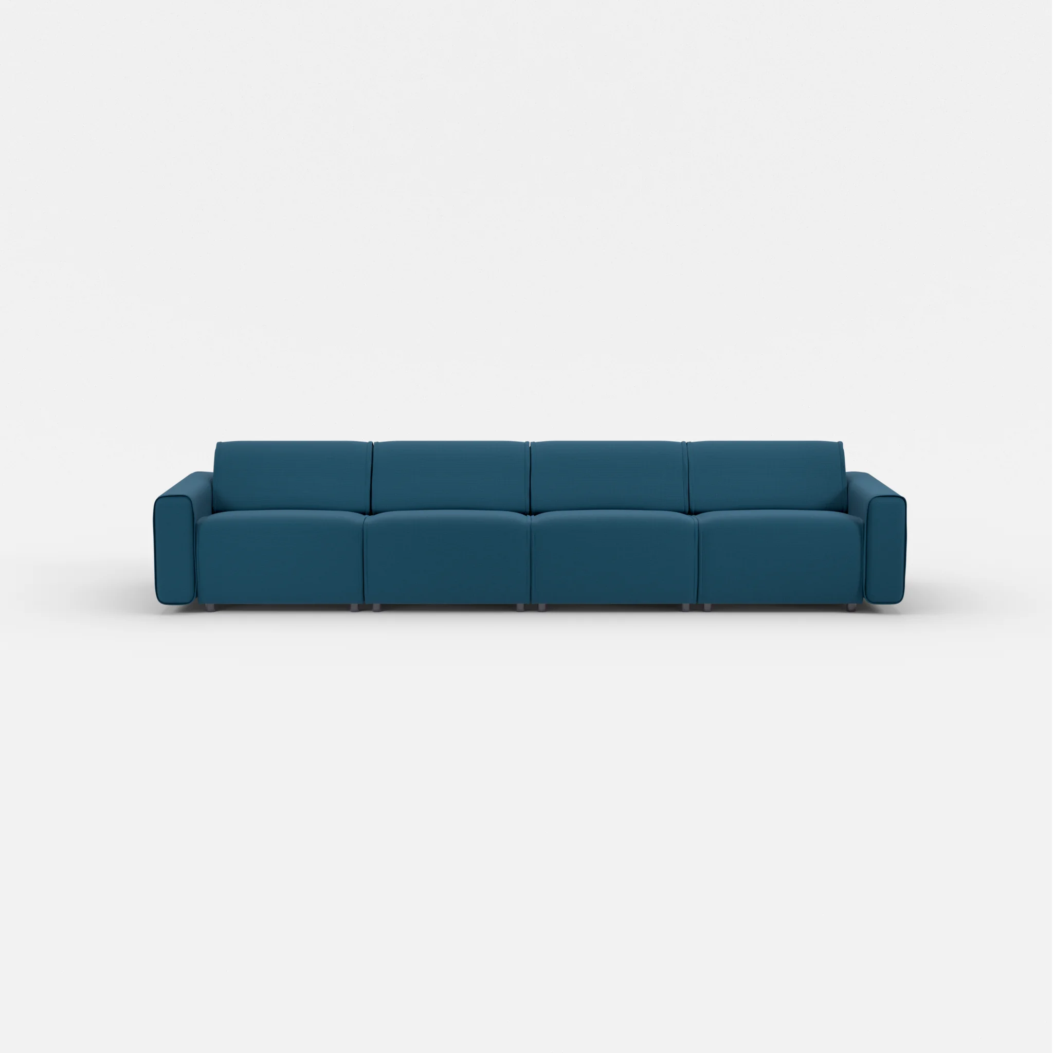 4 Sitzer Sofa Belleform mit breiter Armlehne 2 nabucco6075 in Blau von vorne