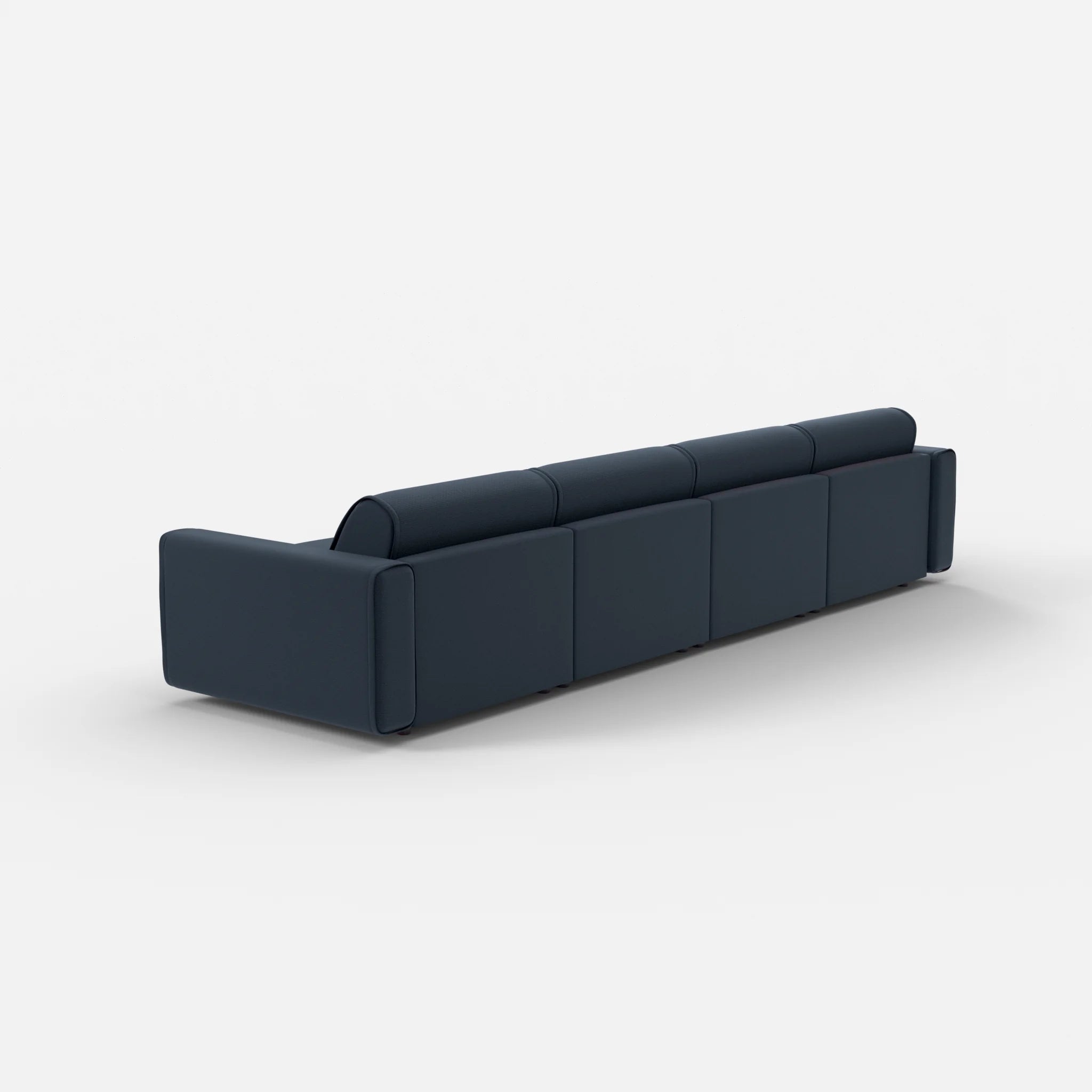 4 Sitzer Sofa Belleform mit breiter Armlehne 2 nabucco6098 in Dunkelblau von hinten