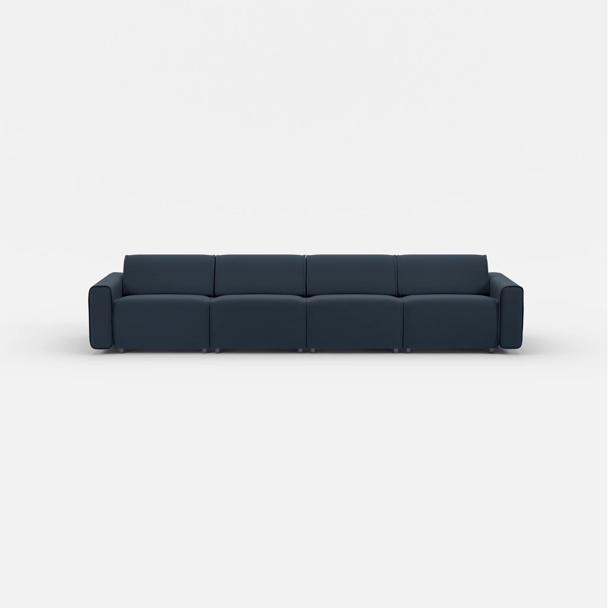 4 Sitzer Sofa Belleform mit breiter Armlehne 2 nabucco6098 in Dunkelblau von vorne