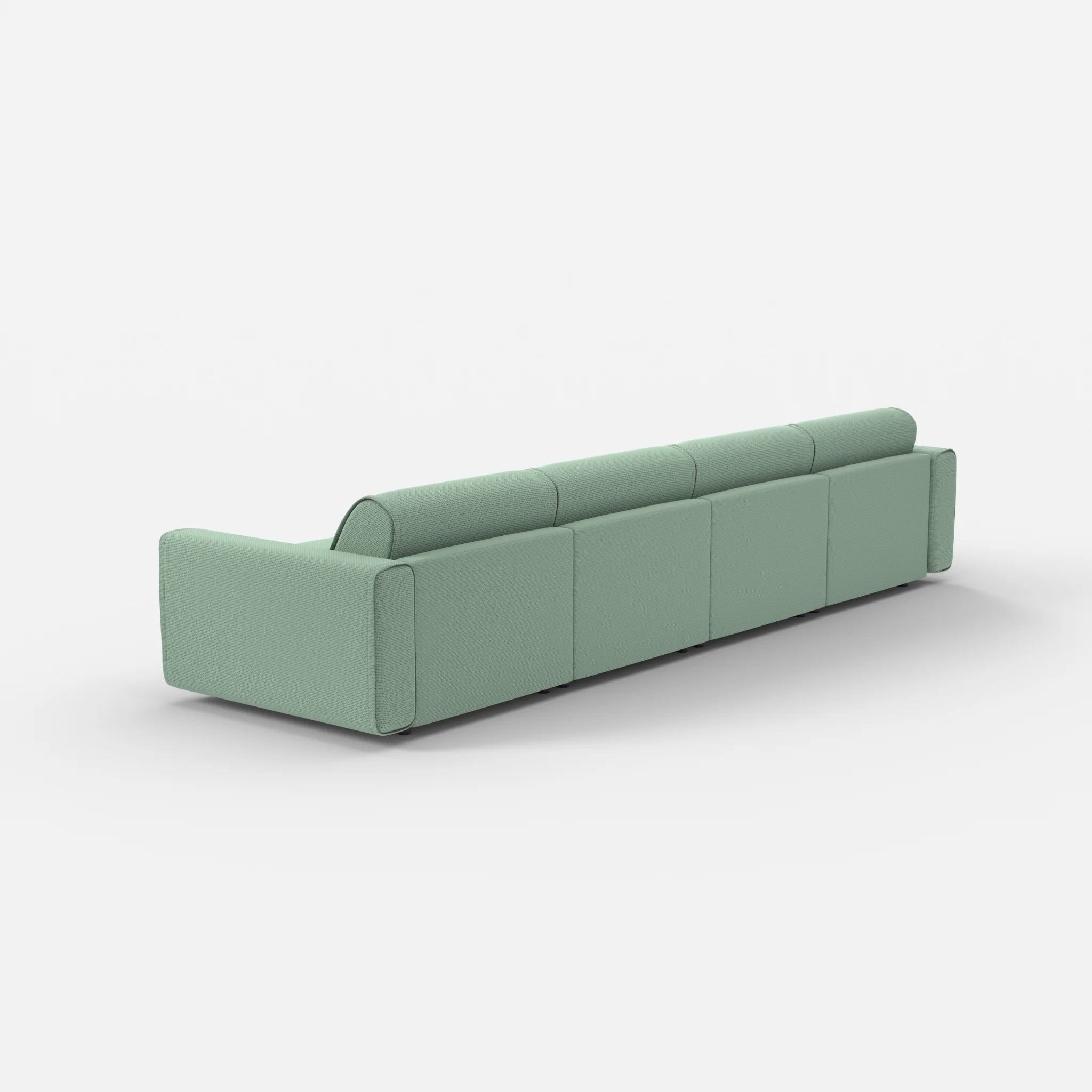 4 Sitzer Sofa Belleform mit breiter Armlehne 2 nabucco7030 in Türkis von hinten