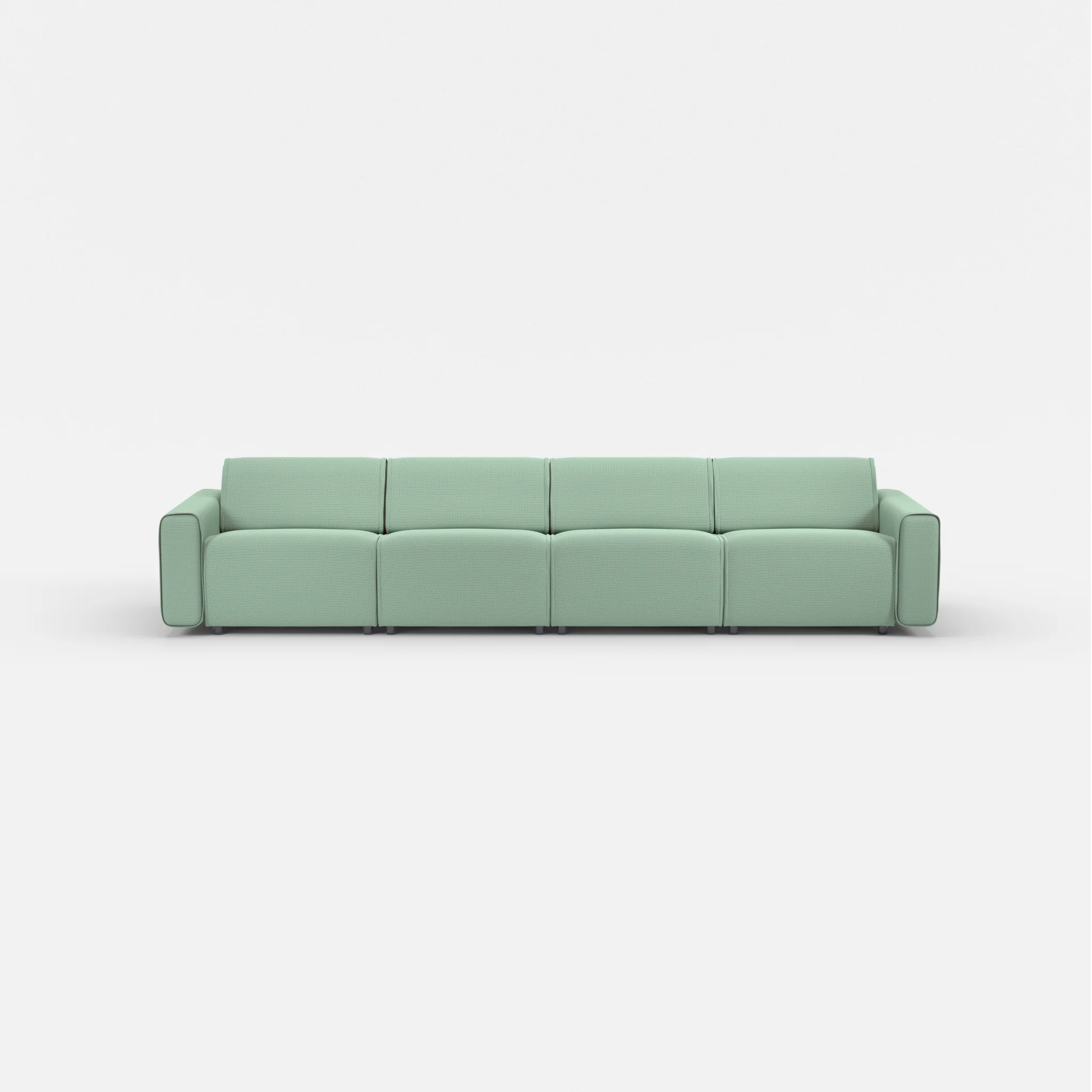 4 Sitzer Sofa Belleform mit breiter Armlehne 2 nabucco7030 in Türkis von vorne