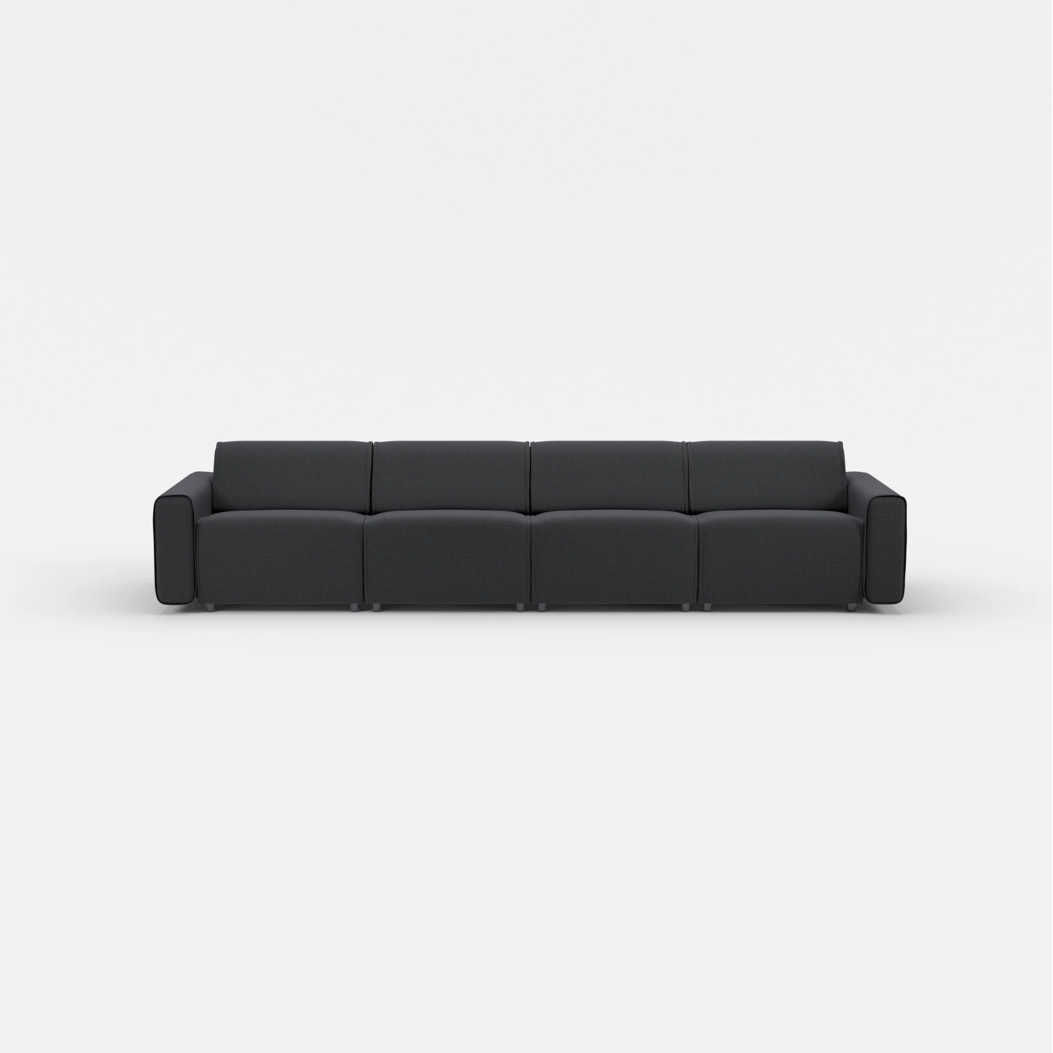 4 Sitzer Sofa Belleform mit breiter Armlehne 2 nabucco8019 in Anthrazit von vorne