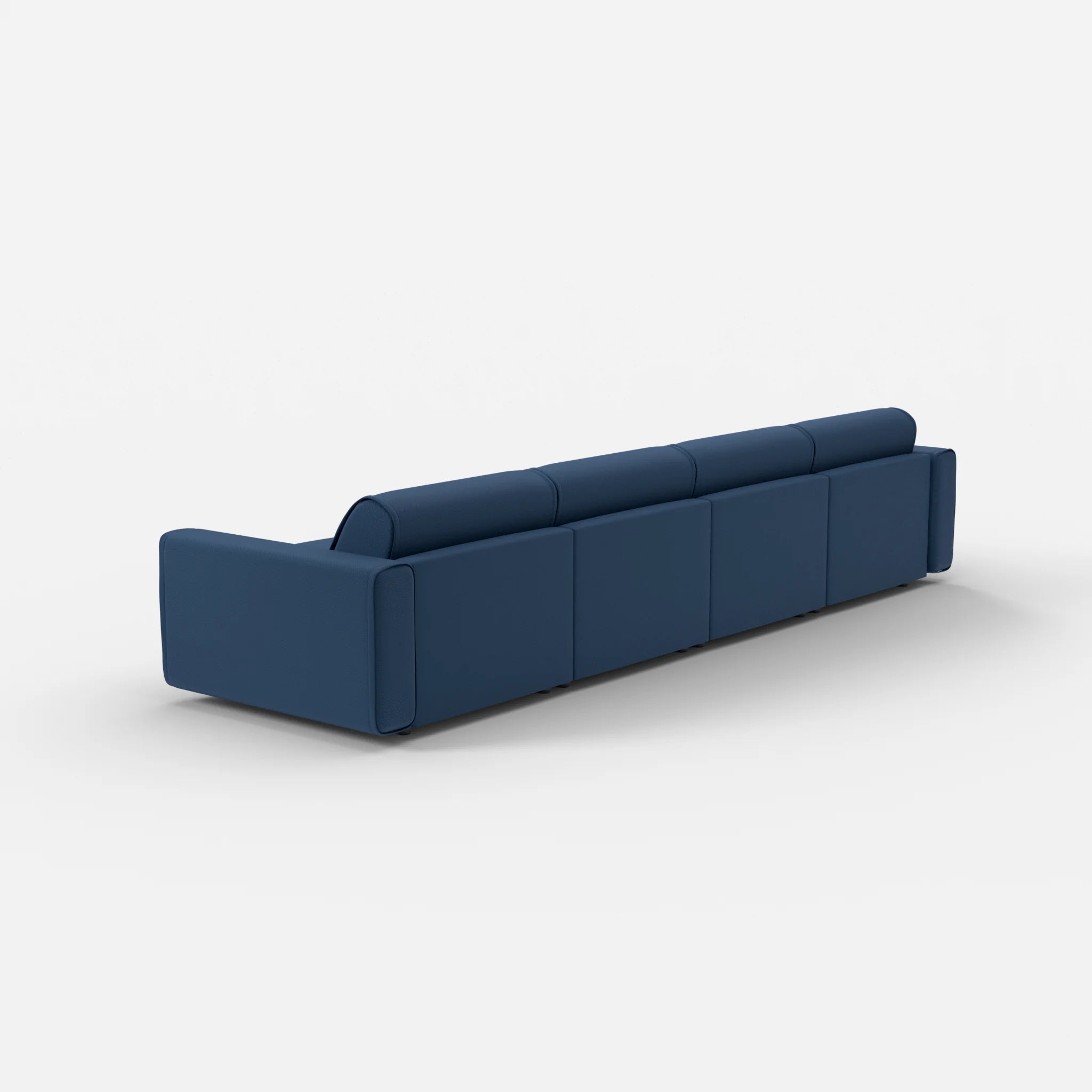 4 Sitzer Sofa Belleform mit breiter Armlehne 2 novumamur in Navy von hinten