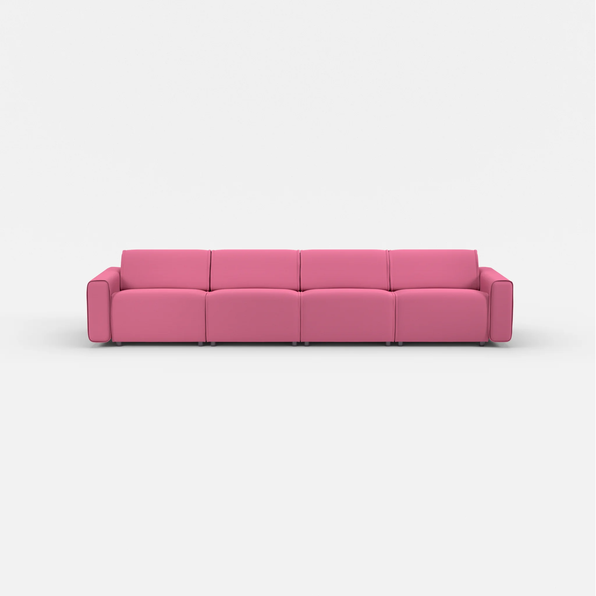 4 Sitzer Sofa Belleform mit breiter Armlehne 2 novumlitchi in Violett von vorne