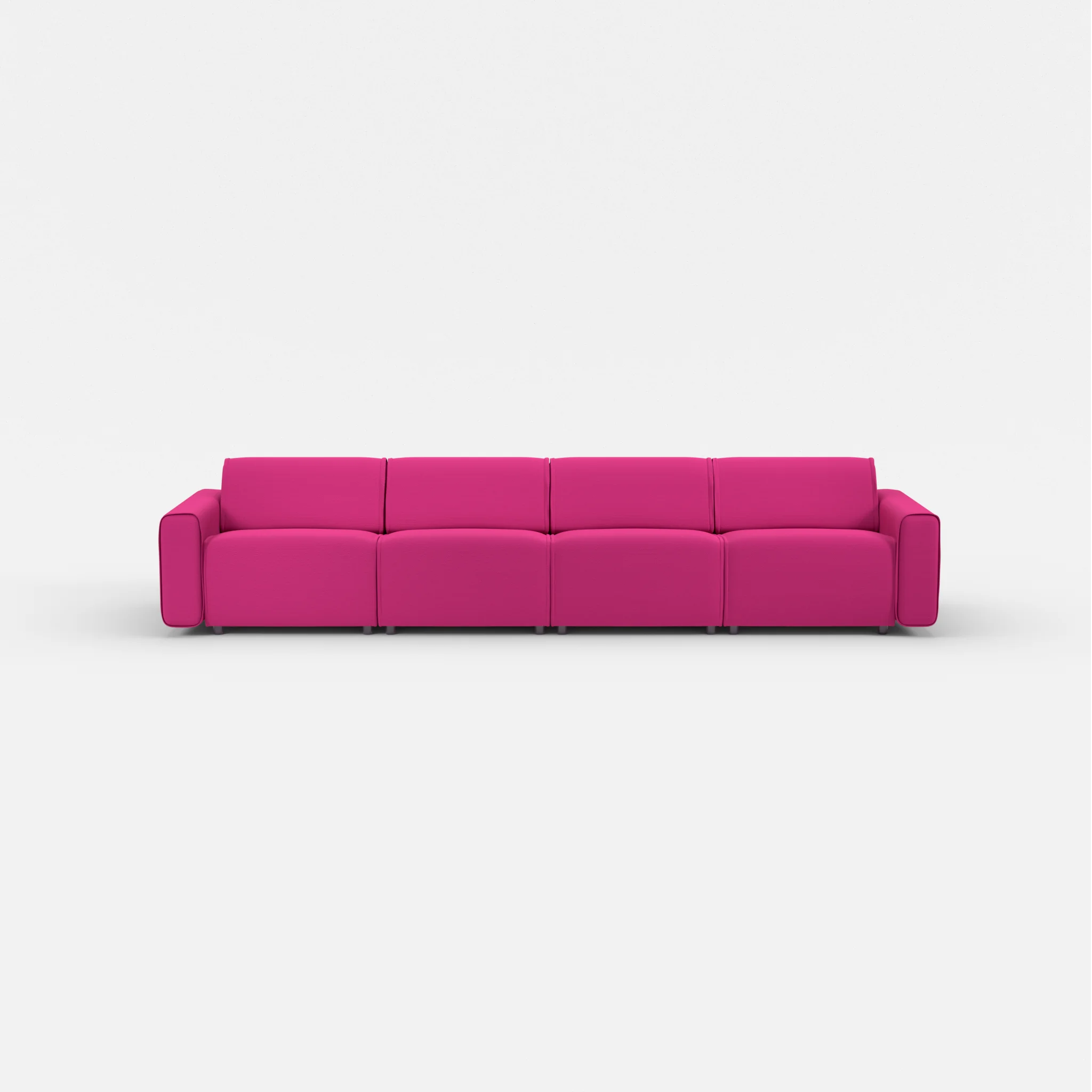 4 Sitzer Sofa Belleform mit breiter Armlehne 2 novummagenta in Magenta von vorne