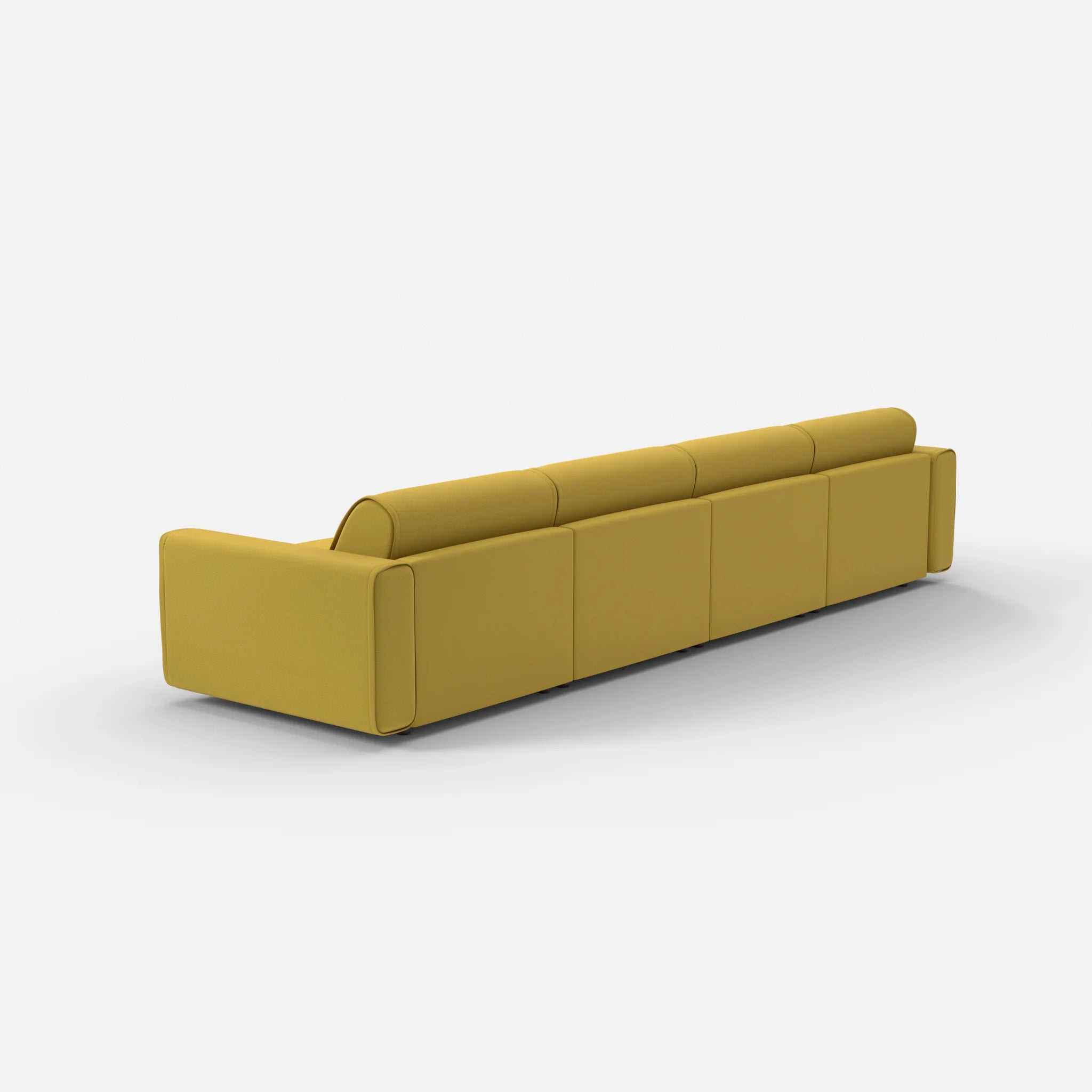 4 Sitzer Sofa Belleform mit breiter Armlehne 2 novumtivoli in Hellgrün von hinten