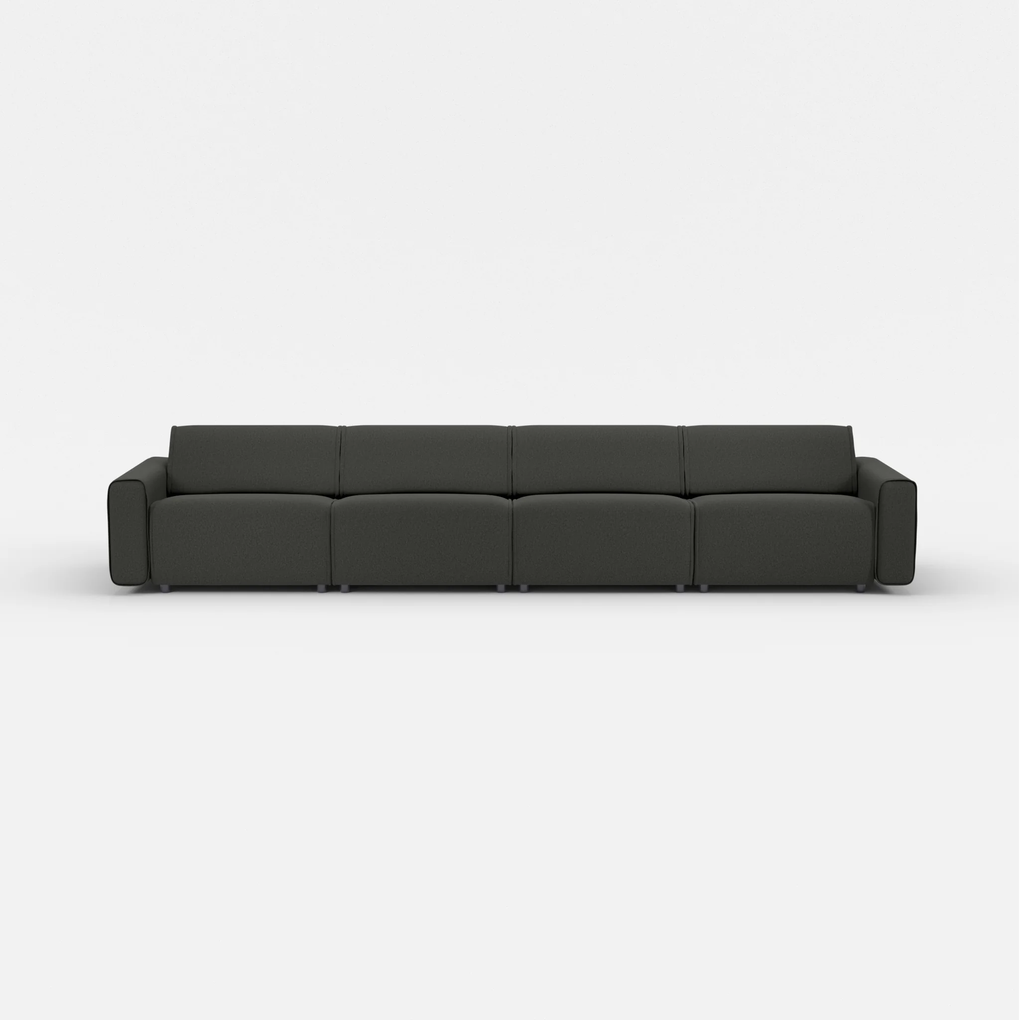 4 Sitzer Sofa Belleform mit breiter Armlehne 3 dama0002 in Anthrazit von vorne