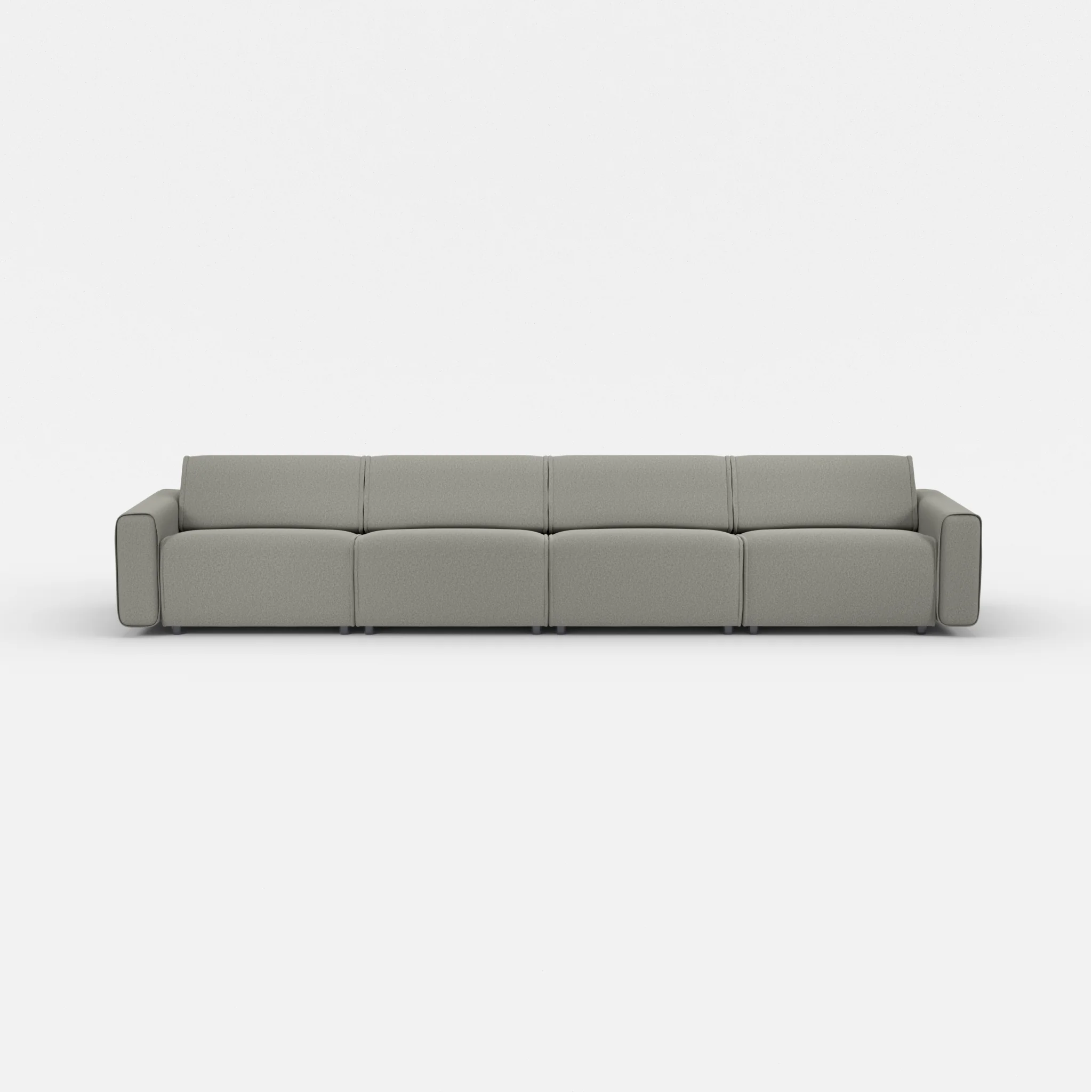 4 Sitzer Sofa Belleform mit breiter Armlehne 3 dama0003 in Mittelgrau von vorne