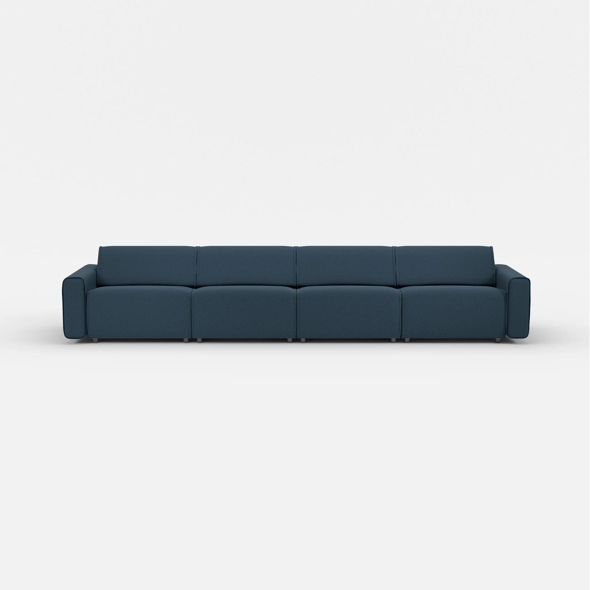 4 Sitzer Sofa Belleform mit breiter Armlehne 3 dama0014 in Dunkelblau von vorne