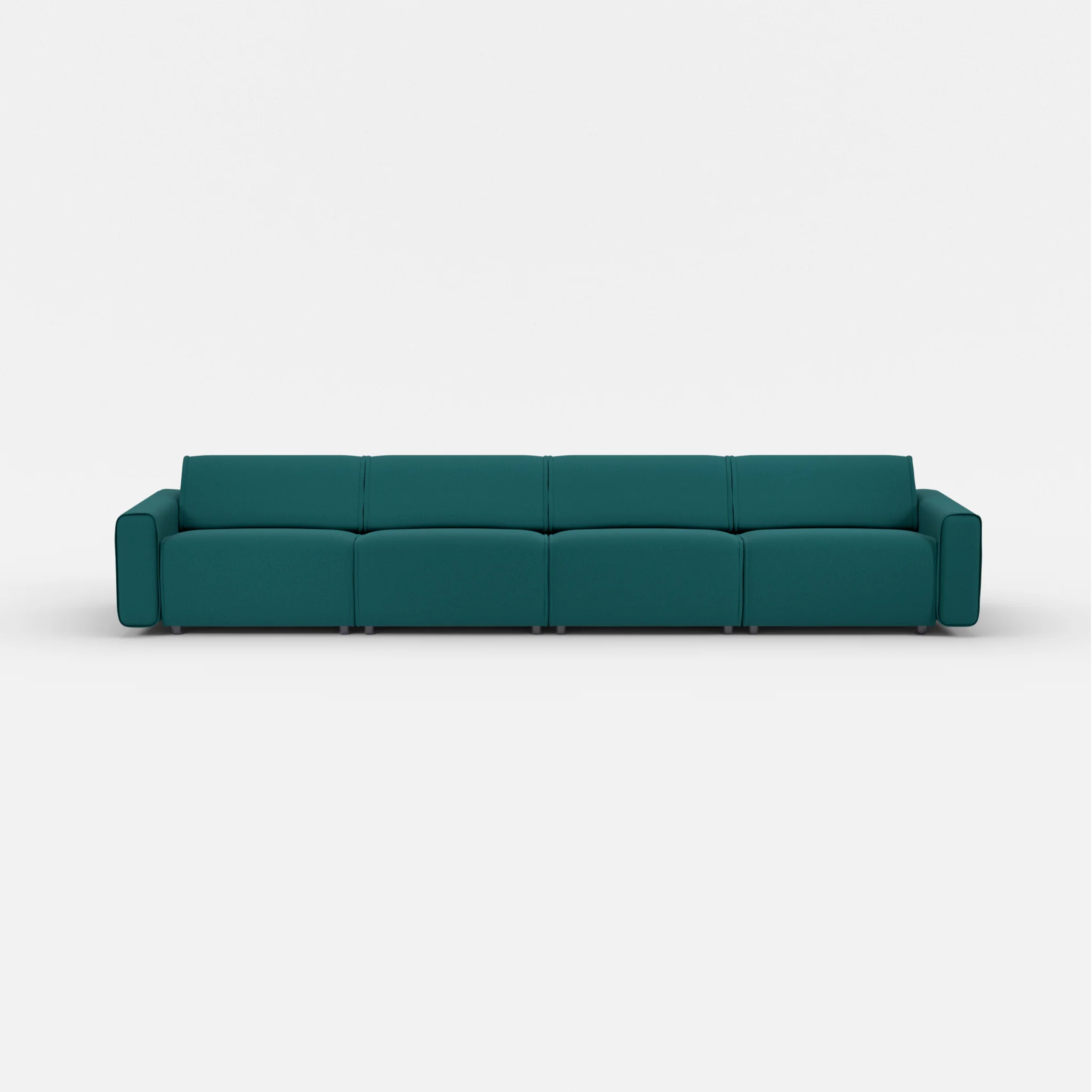 4 Sitzer Sofa Belleform mit breiter Armlehne 3 dama0018 in Türkis von vorne