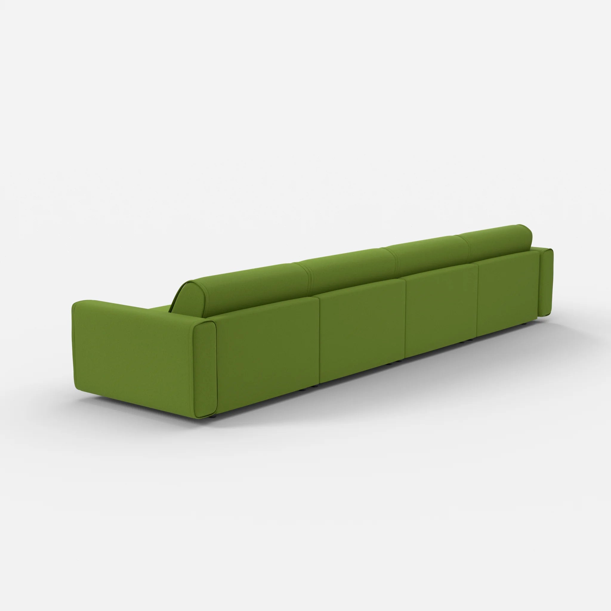 4 Sitzer Sofa Belleform mit breiter Armlehne 3 dama0027 in Grün von hinten