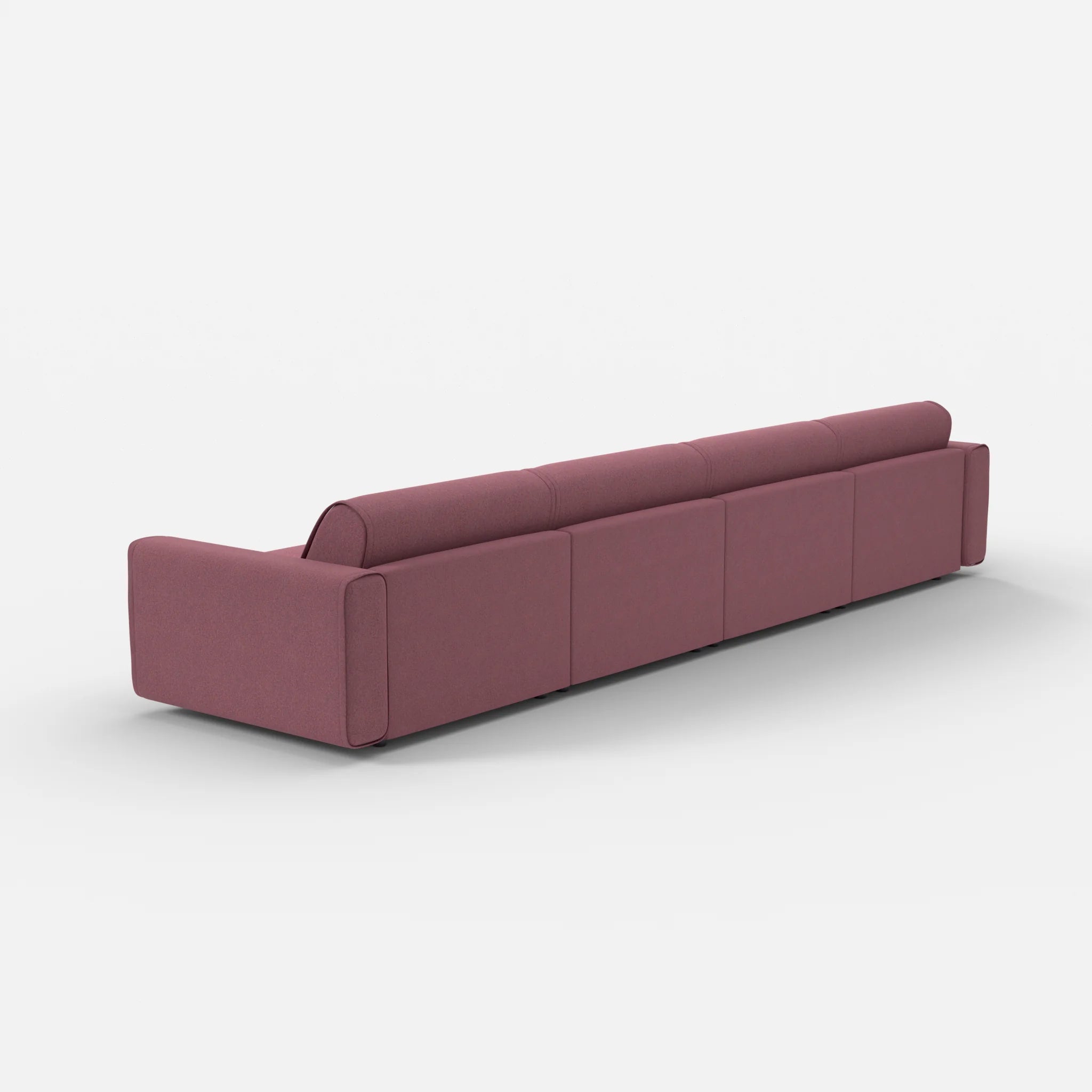 4 Sitzer Sofa Belleform mit breiter Armlehne 3 dama0041 in Violett von hinten