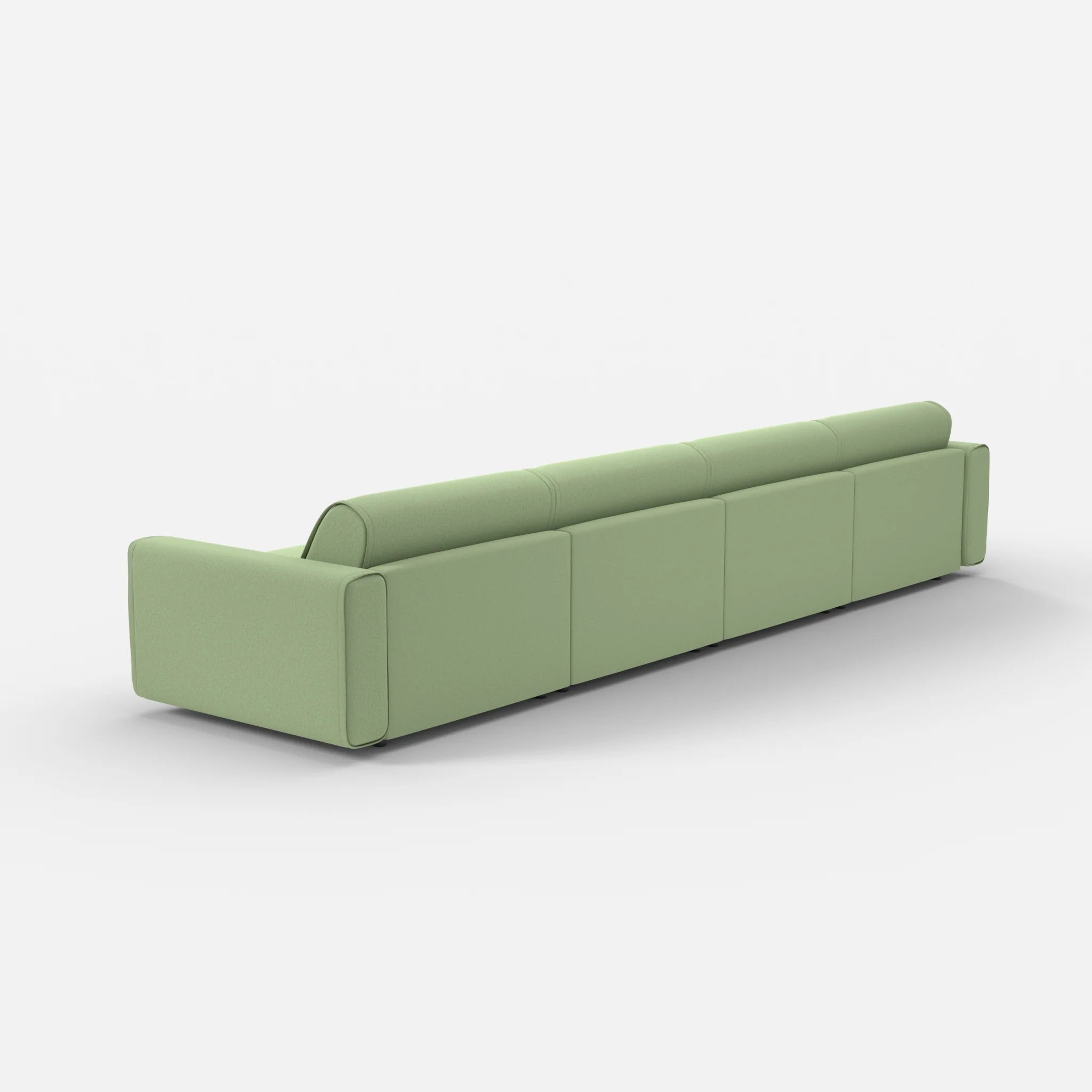 4 Sitzer Sofa Belleform mit breiter Armlehne 3 dama0042 in Hellgrün von hinten