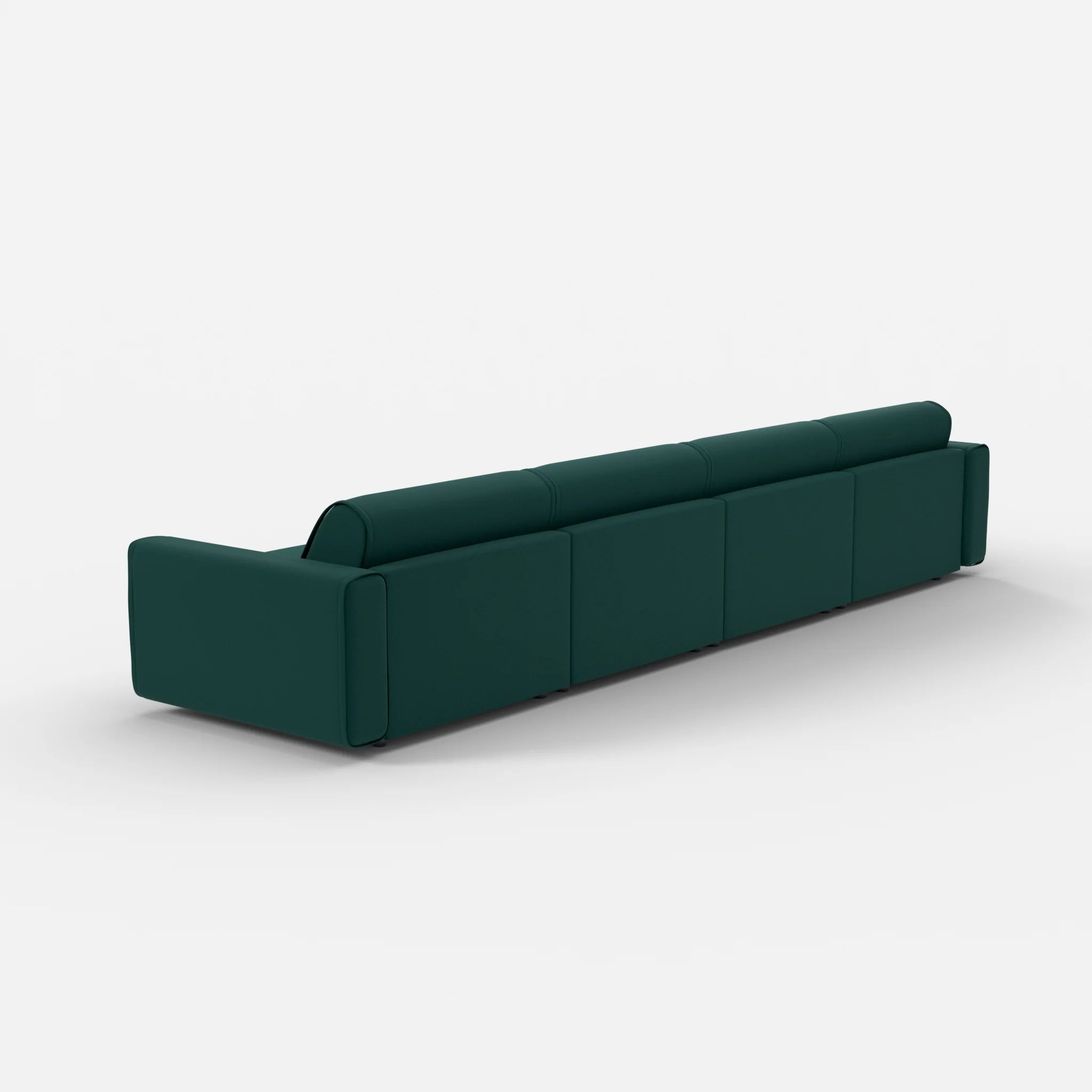 4 Sitzer Sofa Belleform mit breiter Armlehne 3 dama0073 in Petrol von hinten
